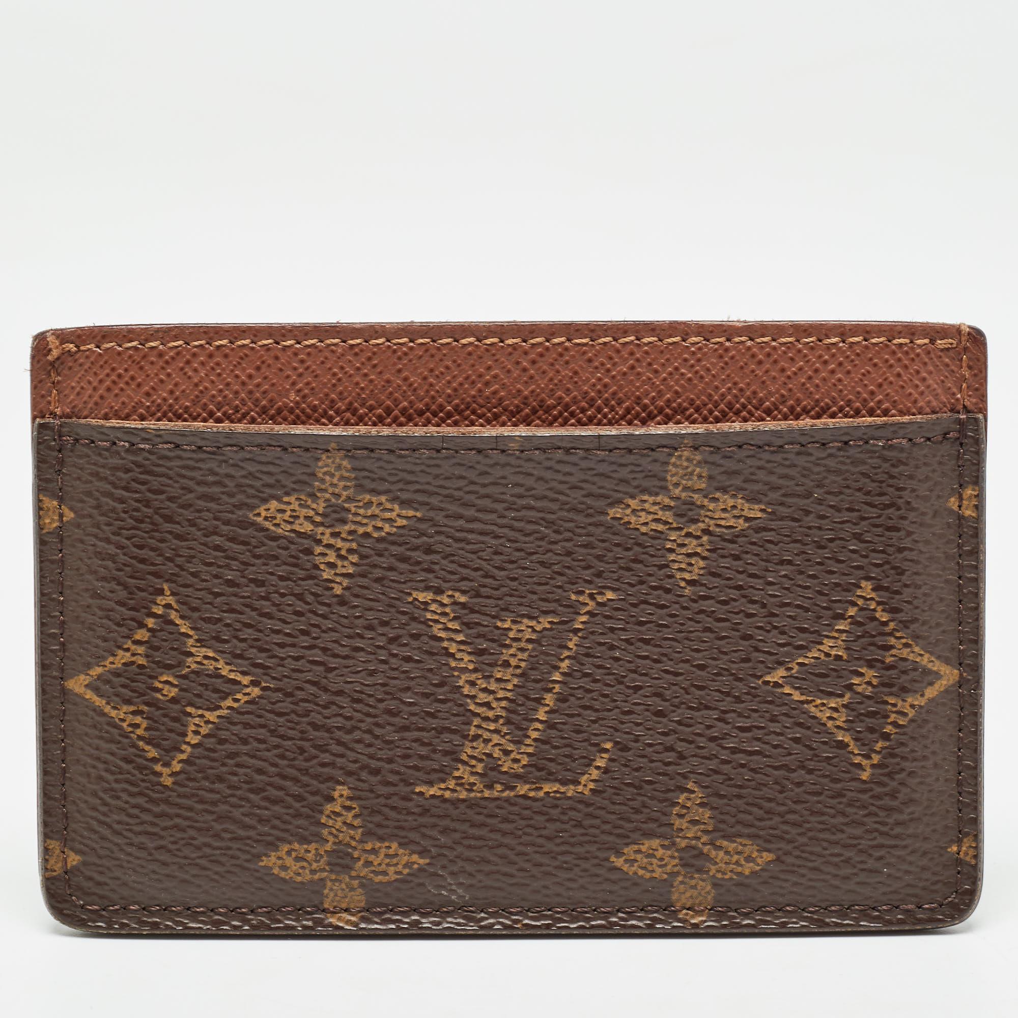 Louis Vuitton Monogramm-Kartenetui aus Segeltuch Damen