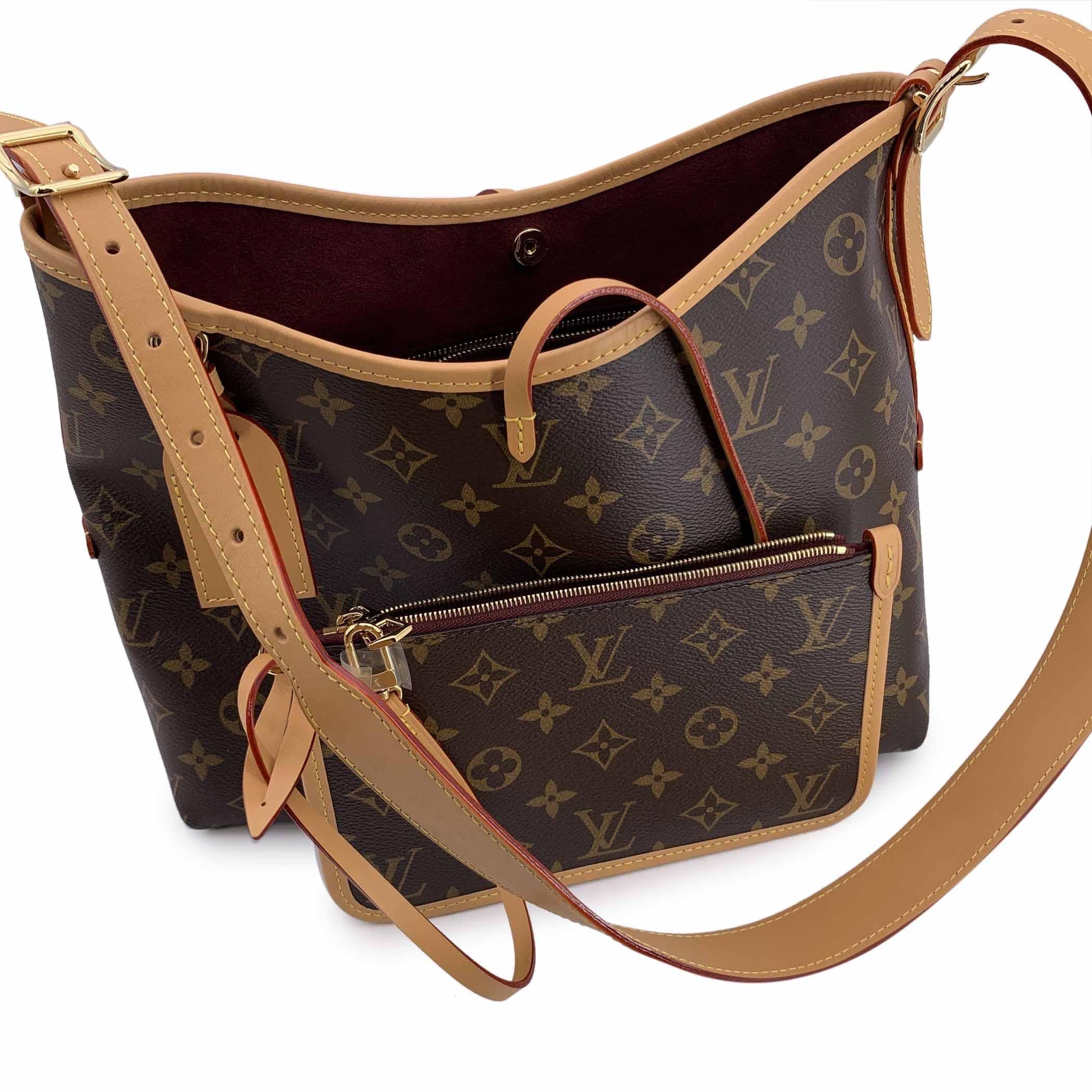 Louis Vuitton Monogram Canvas CarryAll PM Hobo Shoulder Bag In Excellent Condition In Rome, Rome
