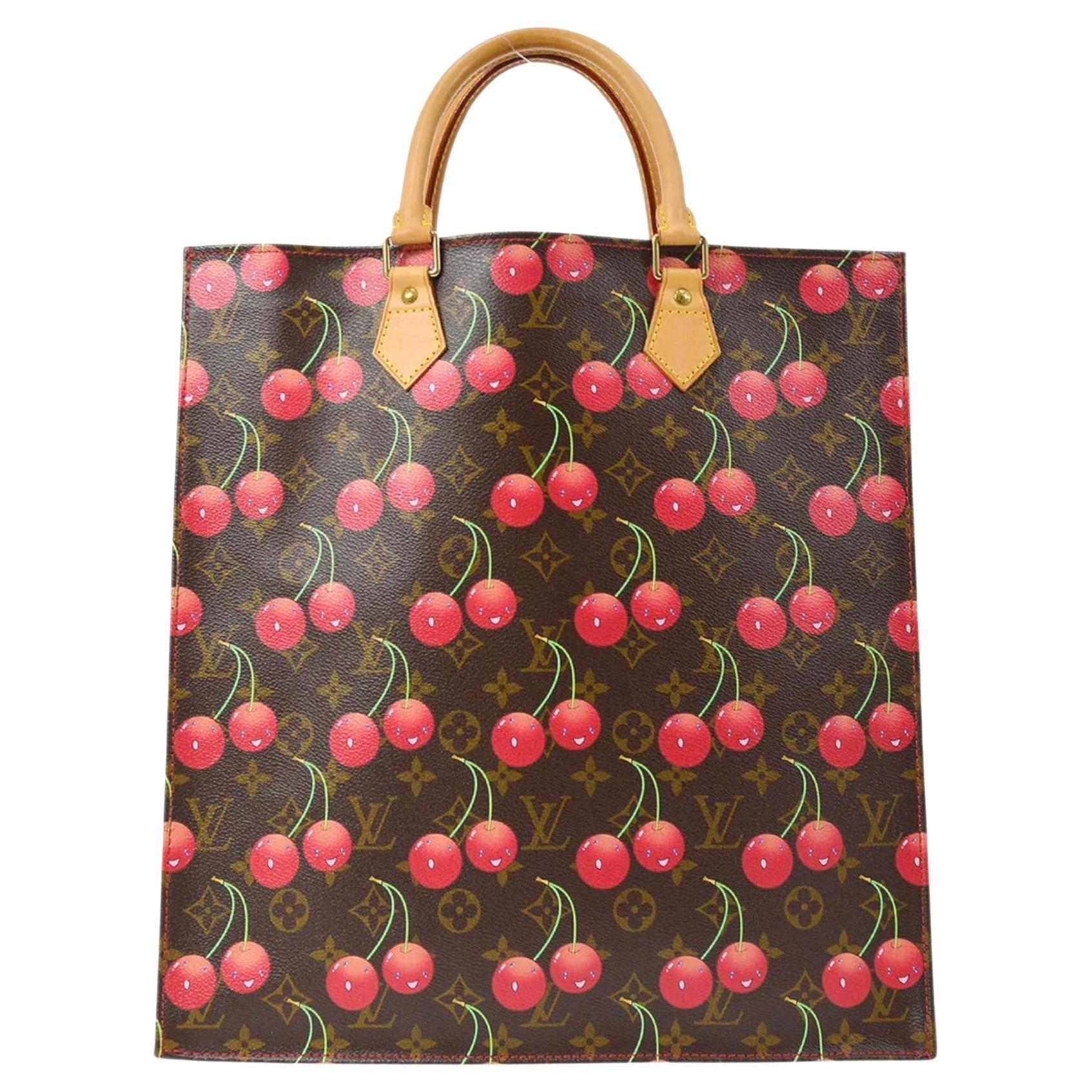 LOUIS VUITTON Monogram Canvas Cherry Shopper Carryall Travel Tote Bag For Sale