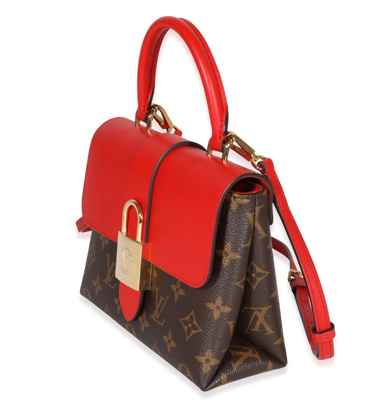 Louis Vuitton Monogram Canvas & Coquelicot Locky BB In Excellent Condition For Sale In New York, NY
