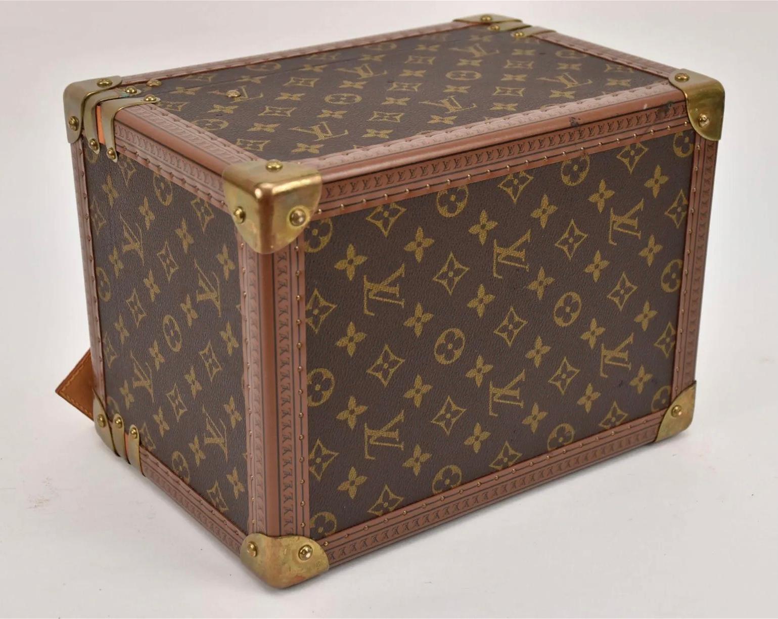 Louis Vuitton Monogram Canvas Cosmetic Vanity Travel Trunk Case For Sale 2