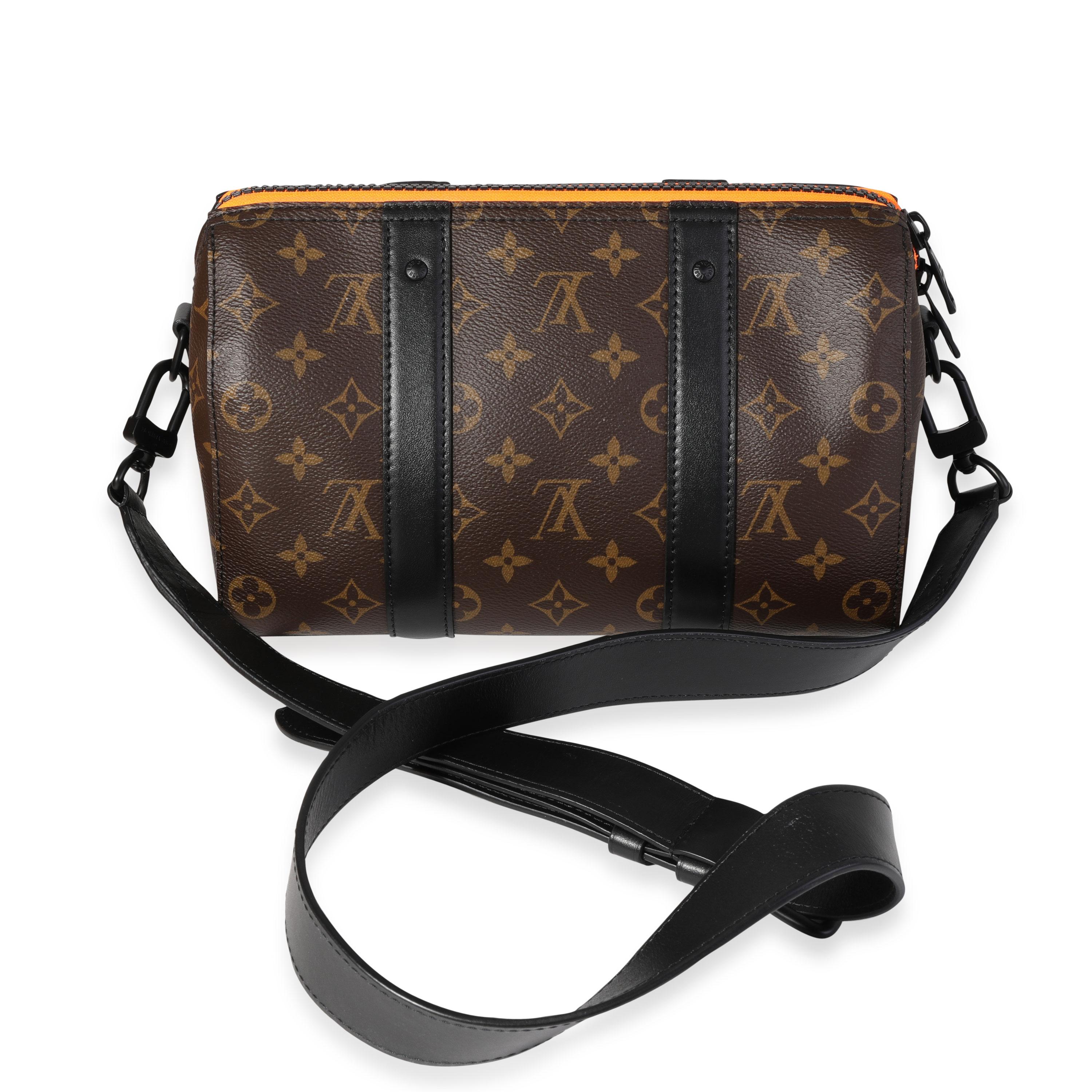 Monogrammiertes Segeltuch &amp; Rindsleder-Zoom mit Freunden von Louis Vuitton  City Keepall (Schwarz)