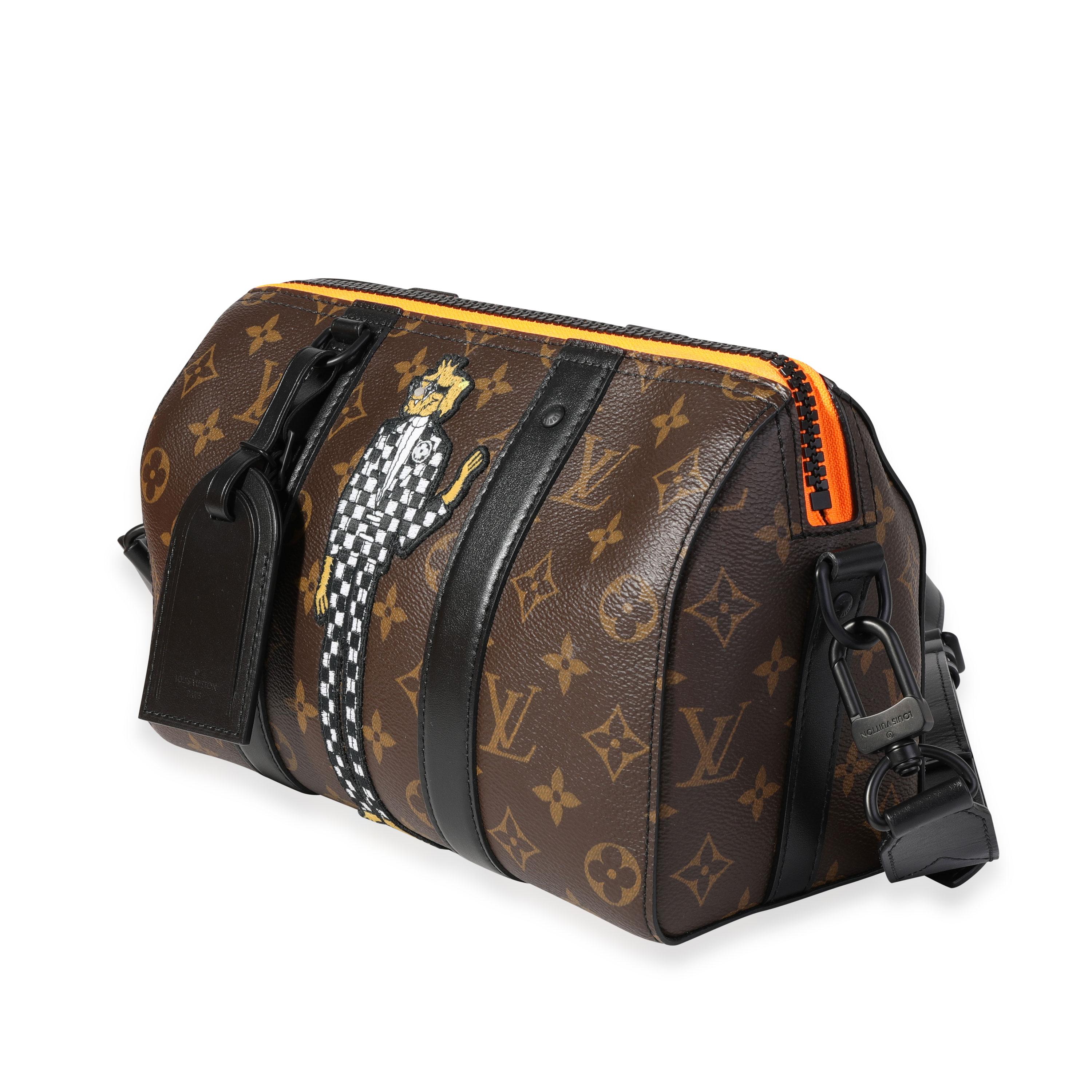 Monogrammiertes Segeltuch &amp; Rindsleder-Zoom mit Freunden von Louis Vuitton  City Keepall im Zustand „Hervorragend“ in New York, NY