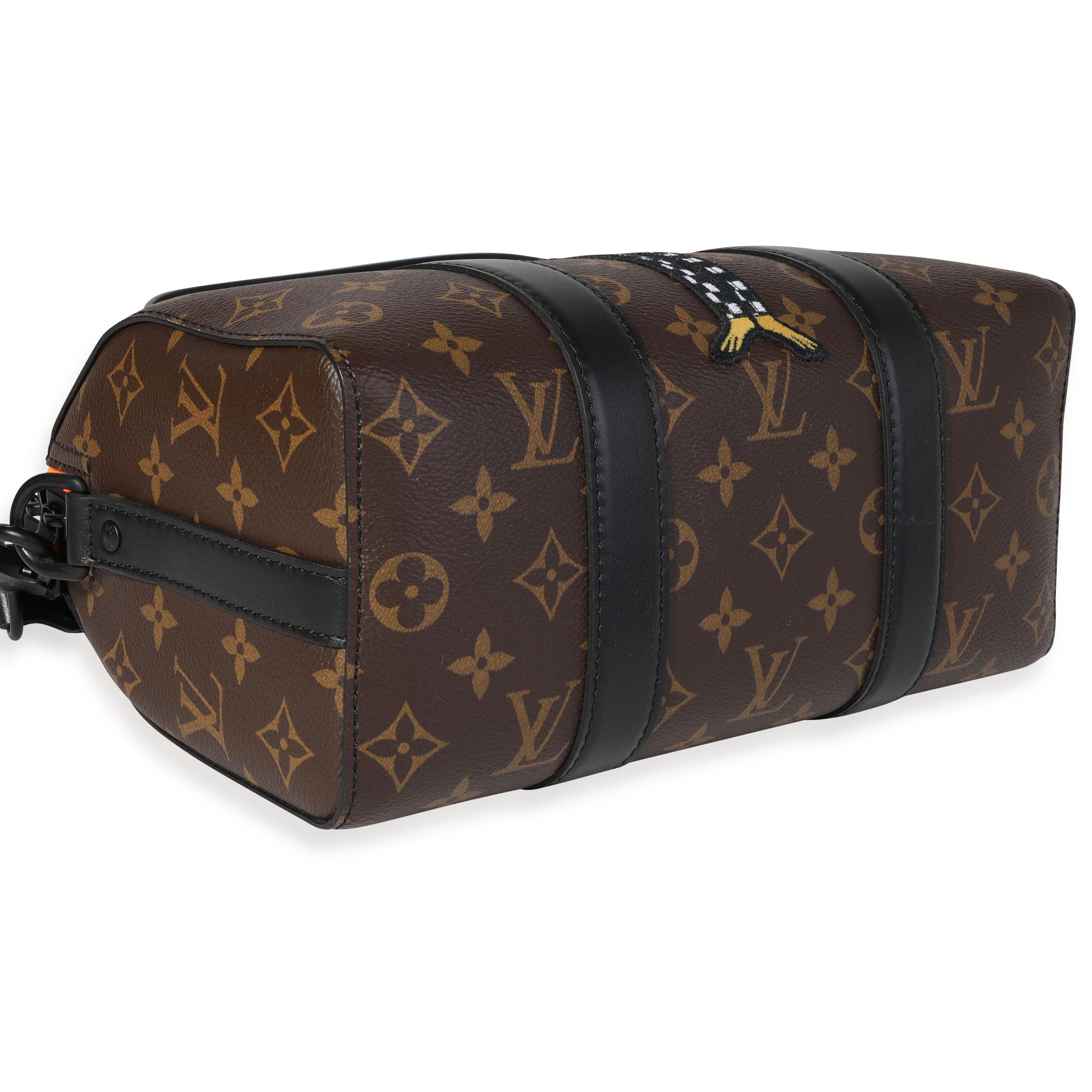 Monogrammiertes Segeltuch &amp; Rindsleder-Zoom mit Freunden von Louis Vuitton  City Keepall Damen