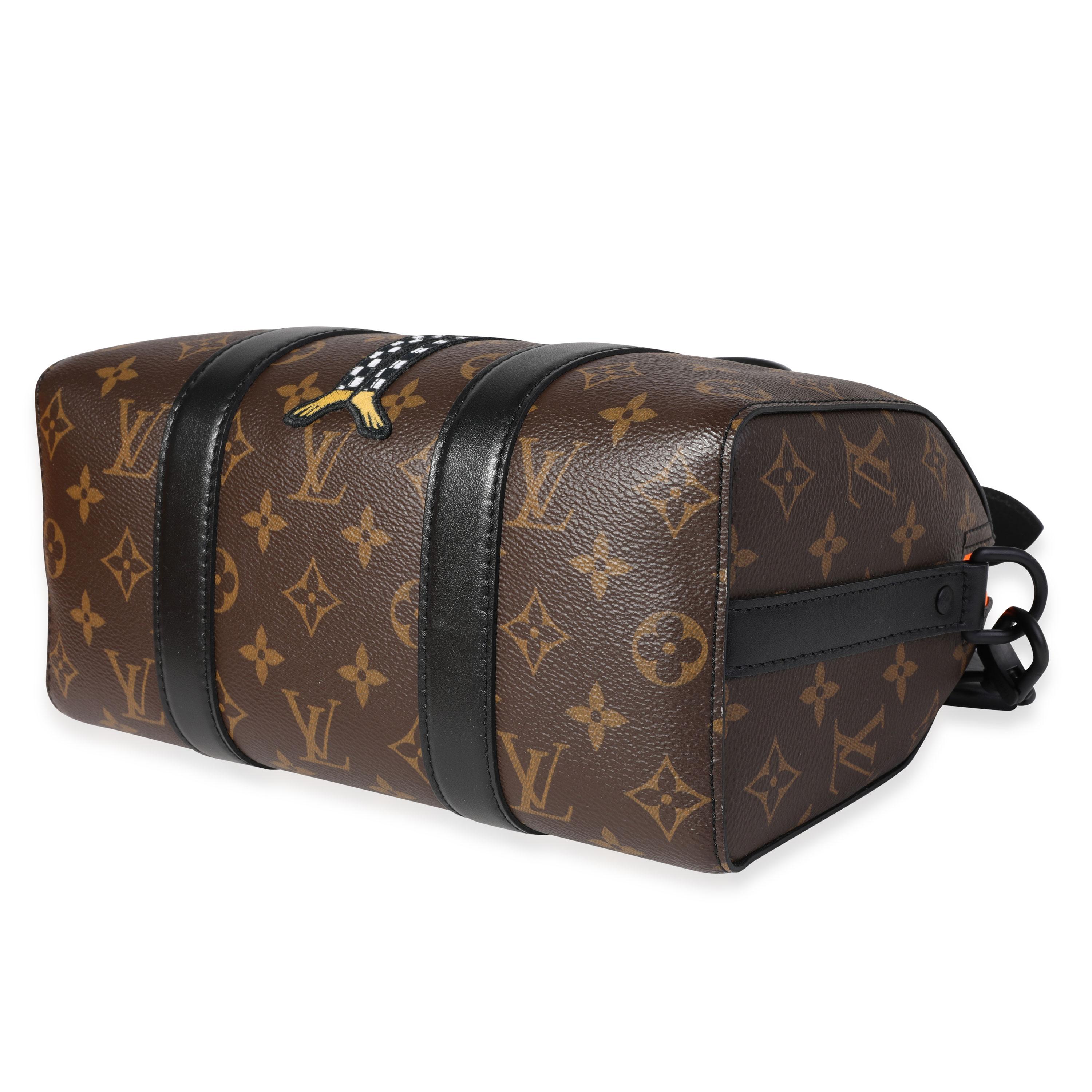 Monogrammiertes Segeltuch &amp; Rindsleder-Zoom mit Freunden von Louis Vuitton  City Keepall 2