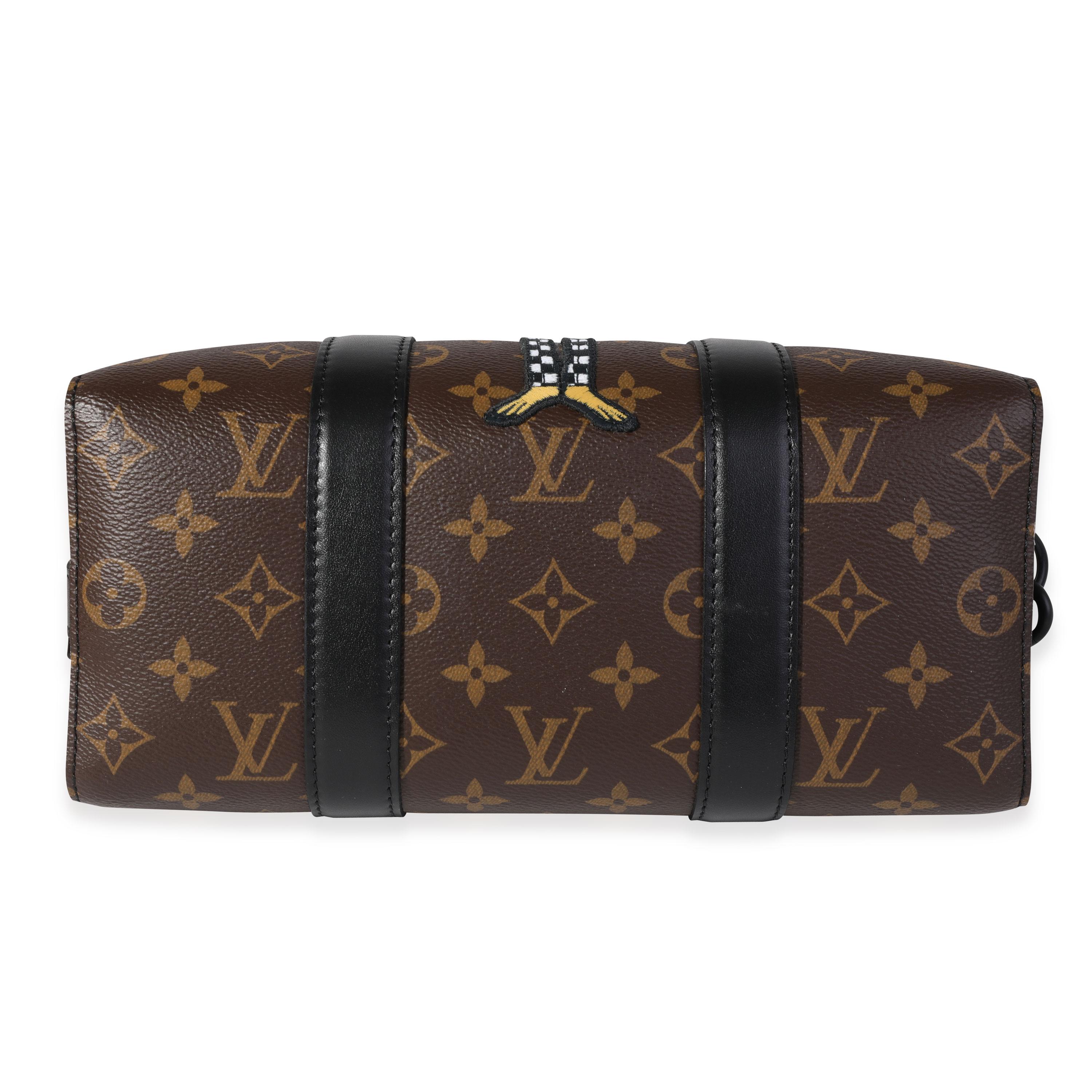 Monogrammiertes Segeltuch &amp; Rindsleder-Zoom mit Freunden von Louis Vuitton  City Keepall 3