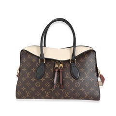 Louis Vuitton Monogram Canvas & Cream Leather Tuileries Satchel