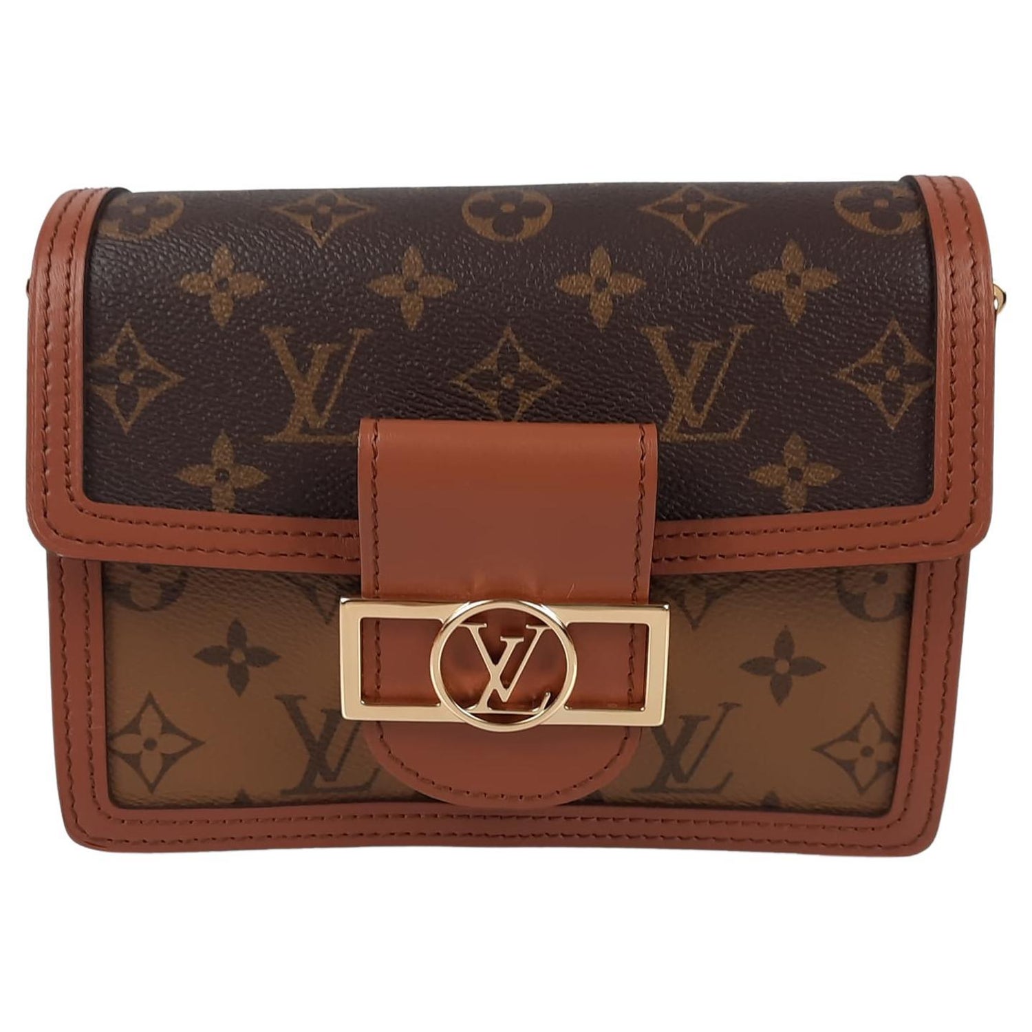Monogram Dauphine Belt bag in Monogram & Reverse Monogram Coated Canvas  with a Calfskin trim and gold tone hardware and black microfibre lining. Louis  Vuitton. 2019., Handbags and Accessories Online