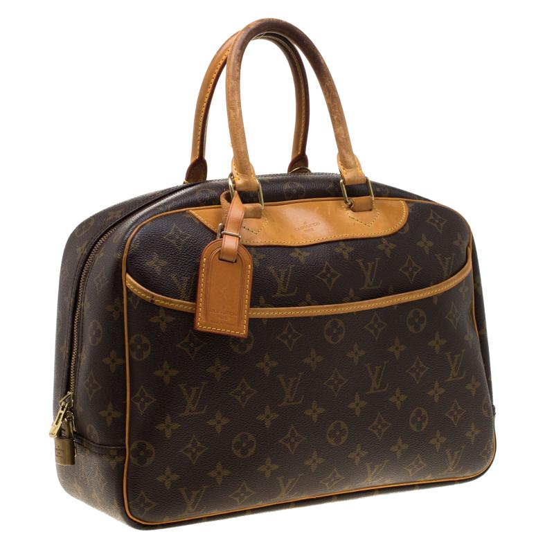 Black Louis Vuitton Monogram Canvas Deauville Bag