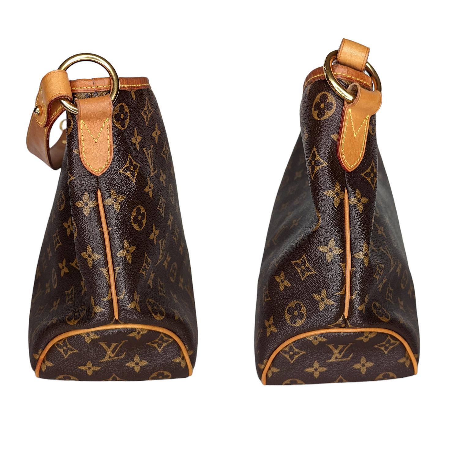 Black Louis Vuitton Monogram Canvas Delightful MM Hobo
