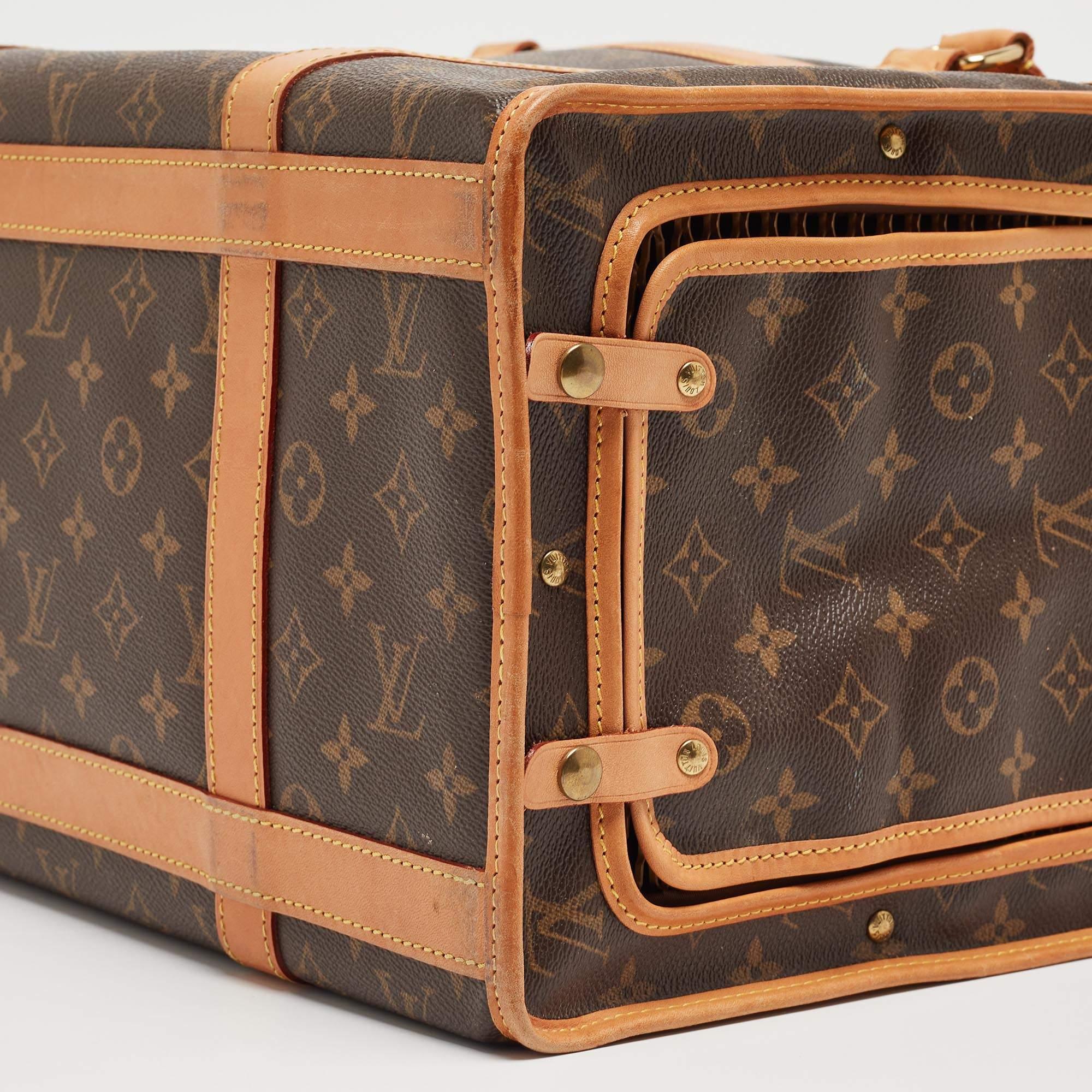 Louis Vuitton Monogram Canvas Dog Carrier 40 For Sale 8