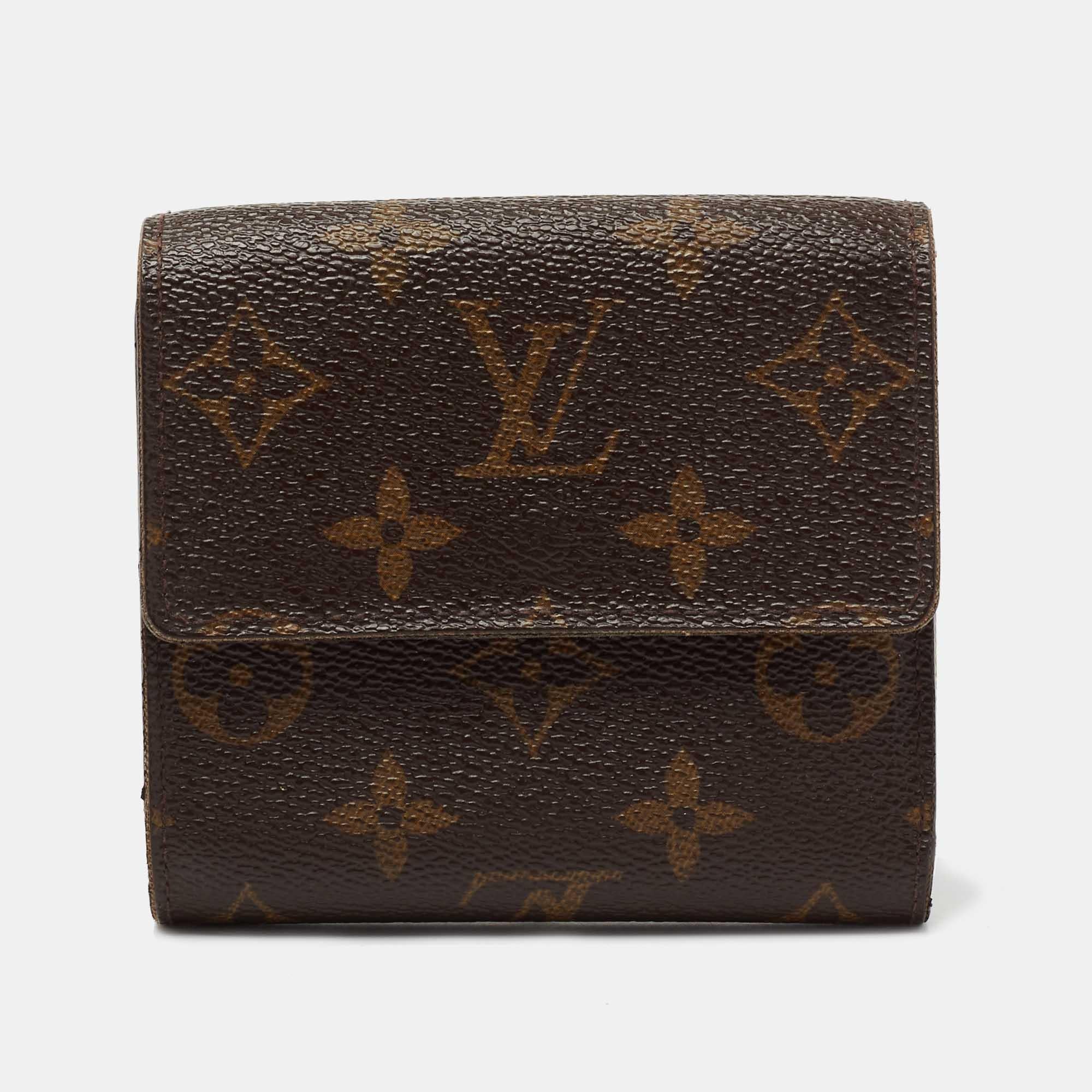 Louis Vuitton Monogram Elise Compact Wallet 0LV118 For Sale at 1stDibs   code 118 wallet review, elise wallet louis vuitton, louis vuitton elise  wallet