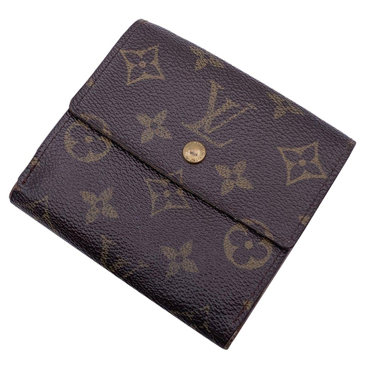 Louis Vuitton Monogram Canvas Elise Square Compact Wallet M61654