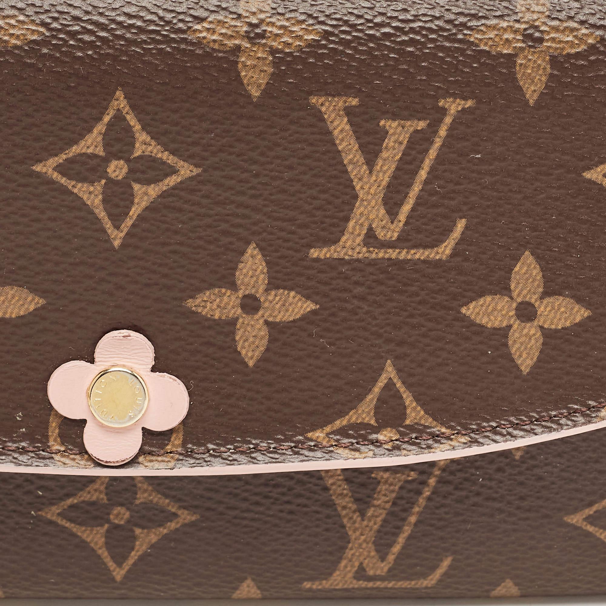 Louis Vuitton Monogram Canvas Emilie Bloom Flower Wallet 8