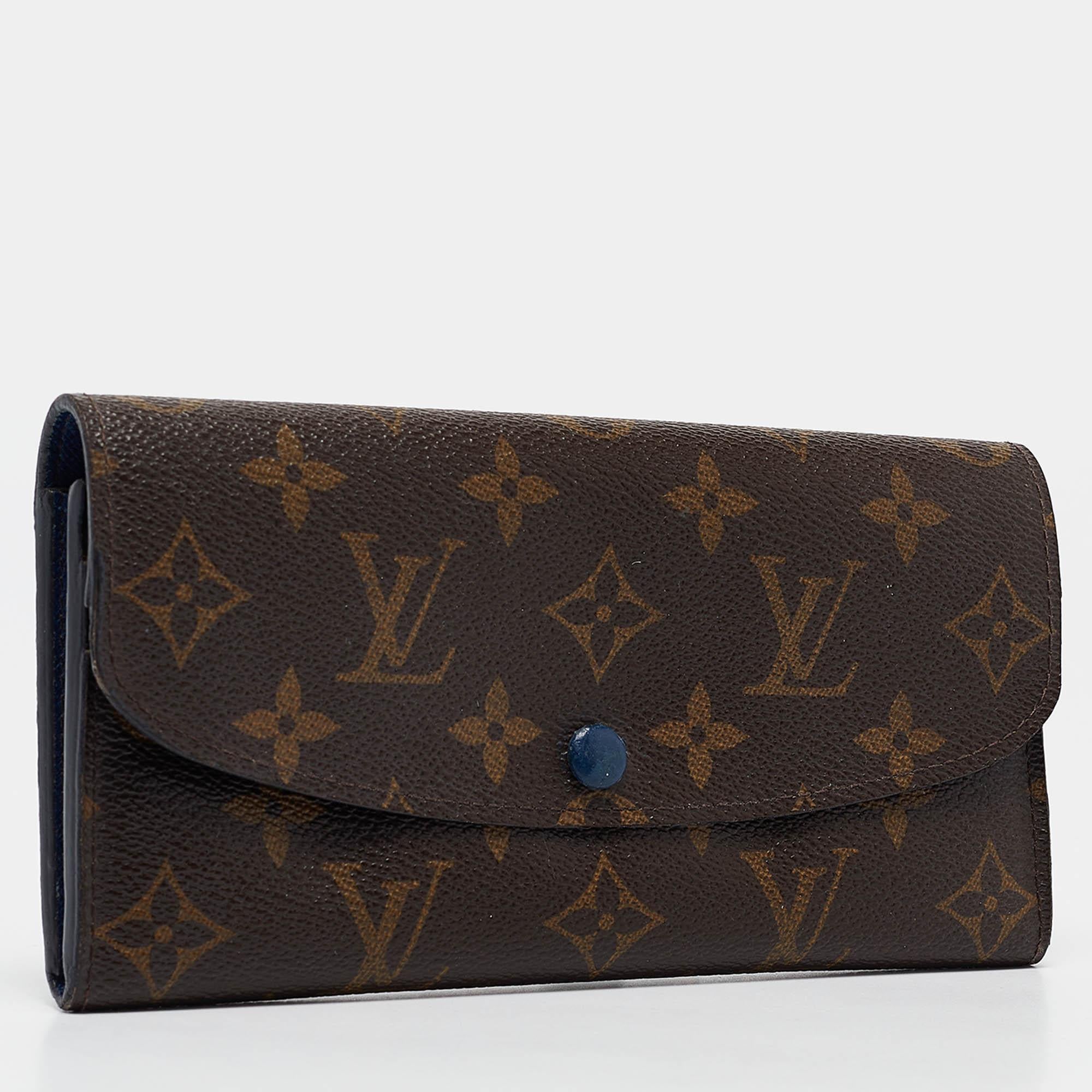 Louis Vuitton Monogram Canvas Emilie Geldbörse (Schwarz)