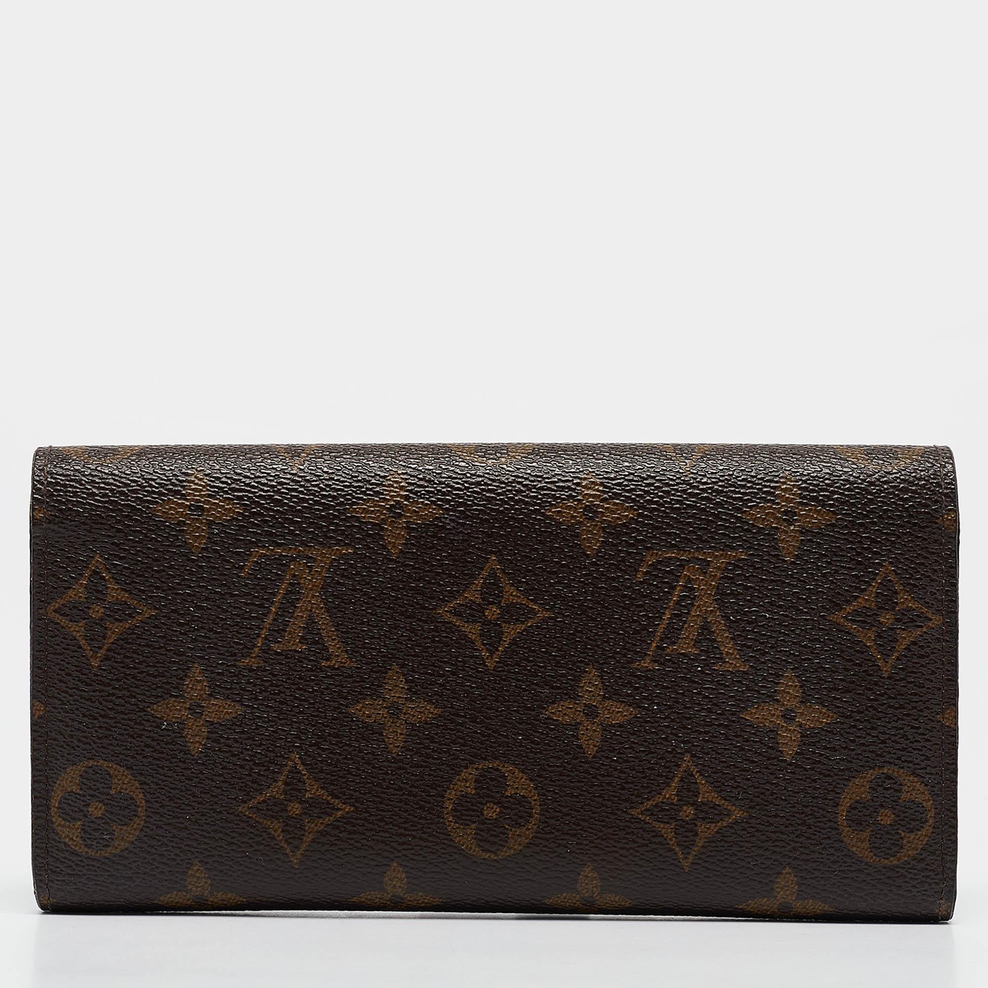 Louis Vuitton Monogram Canvas Emilie Geldbörse im Zustand „Gut“ in Dubai, Al Qouz 2