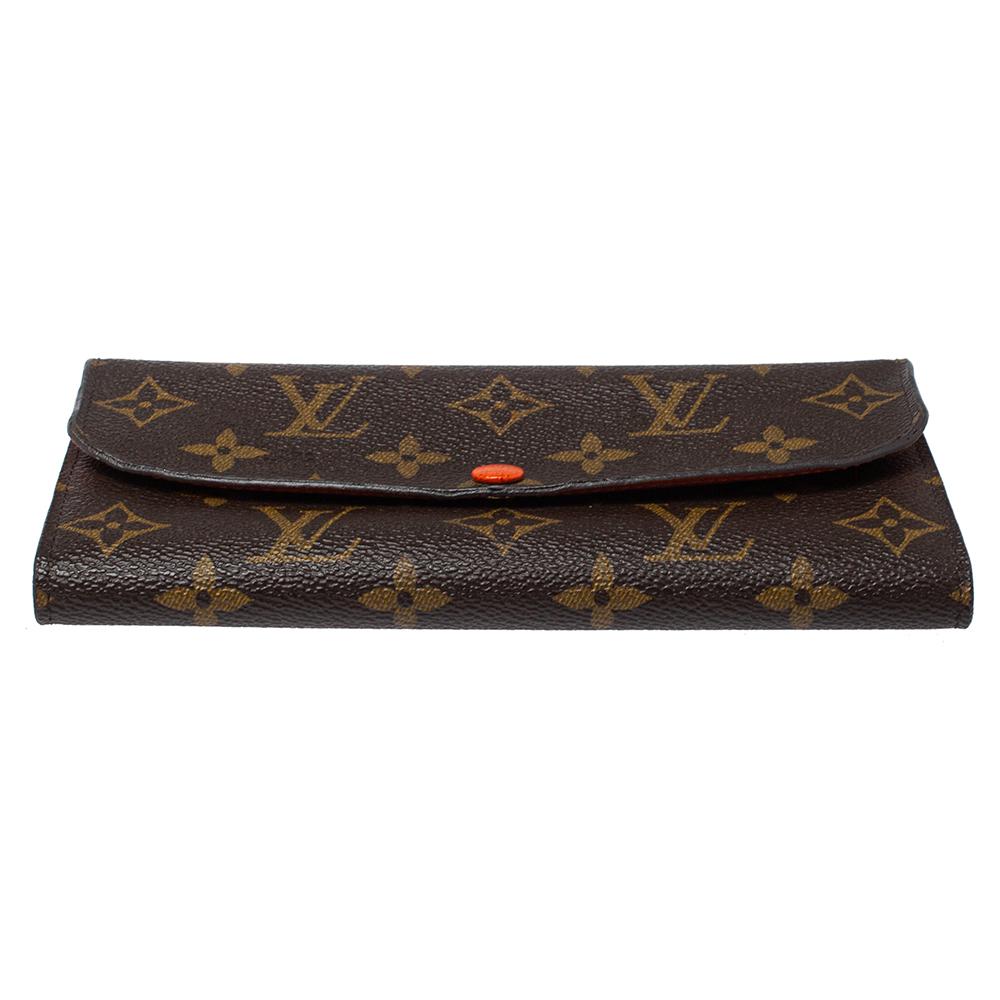 Louis Vuitton Monogram Canvas Emilie Wallet In Fair Condition In Dubai, Al Qouz 2