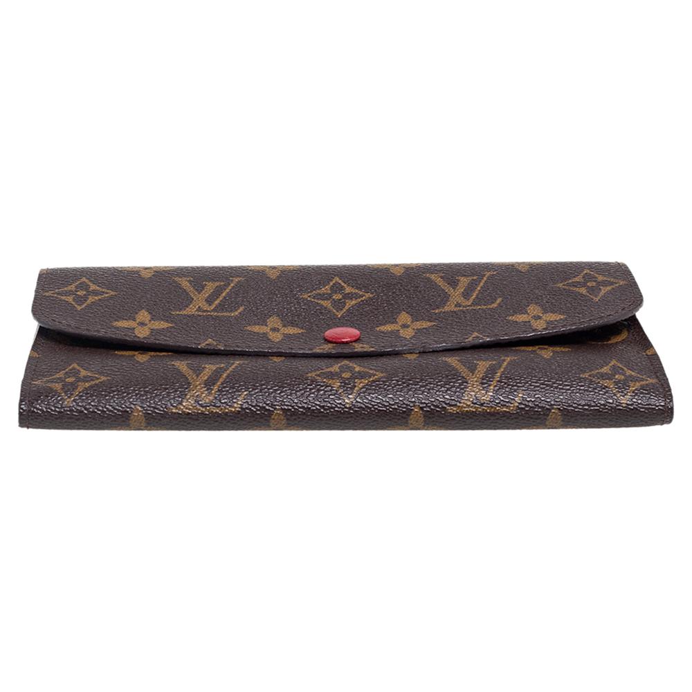 Louis Vuitton Monogram Canvas Emilie Wallet In Good Condition In Dubai, Al Qouz 2