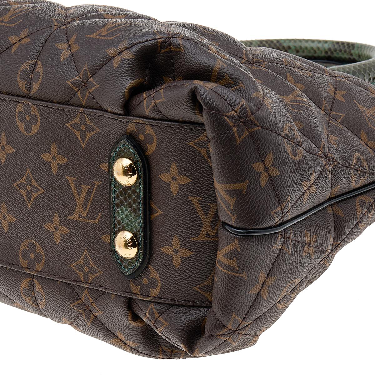 Louis Vuitton Monogramm Etoile Exotique MM Tasche aus Segeltuch (Schwarz)