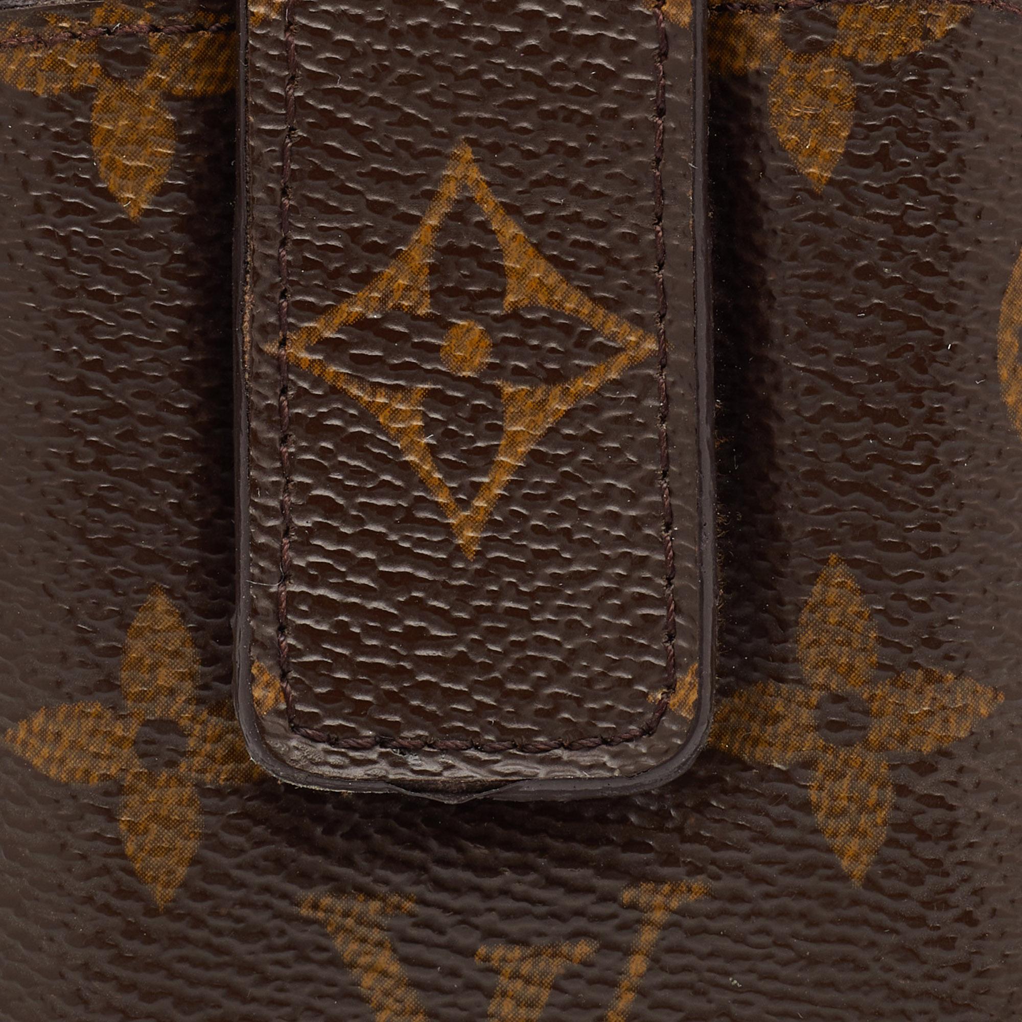 Louis Vuitton Monogramm Segeltuch Etui Handytasche (Schwarz)