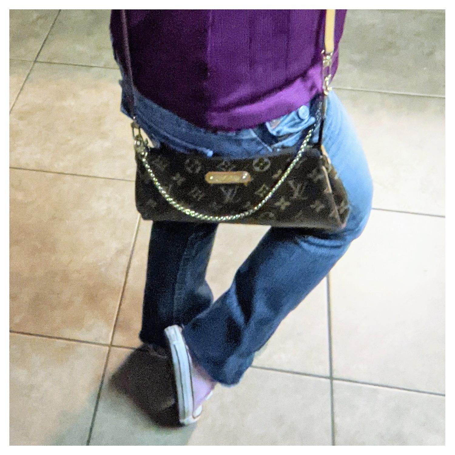 Louis Vuitton Monogram Canvas Eva Clutch mit Riemen 6