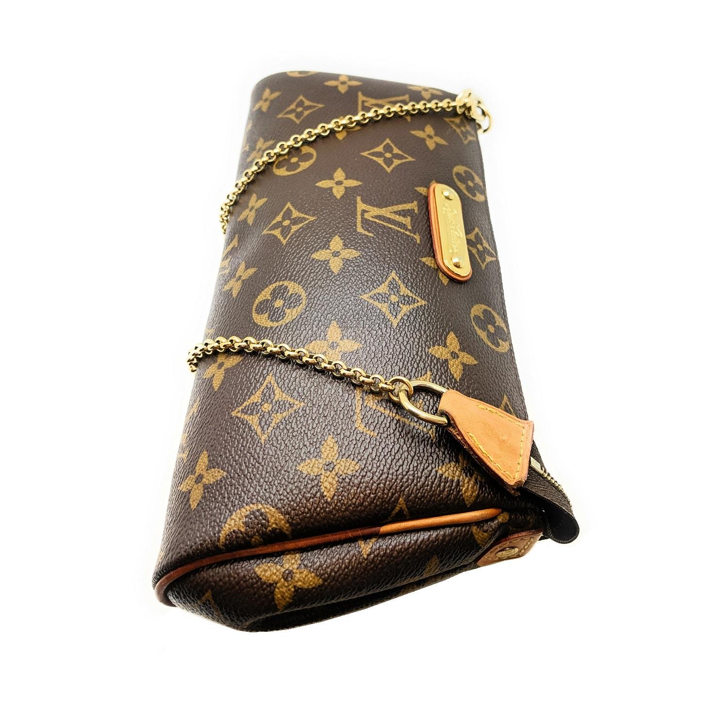 Louis Vuitton Monogram Canvas Eva Clutch mit Riemen im Zustand „Gut“ in Scottsdale, AZ