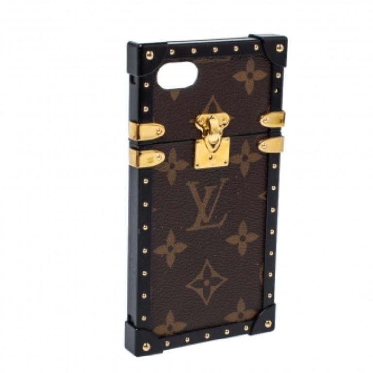 Black Louis Vuitton Monogram Canvas Eye Trunk iPhone 7 Case For Sale