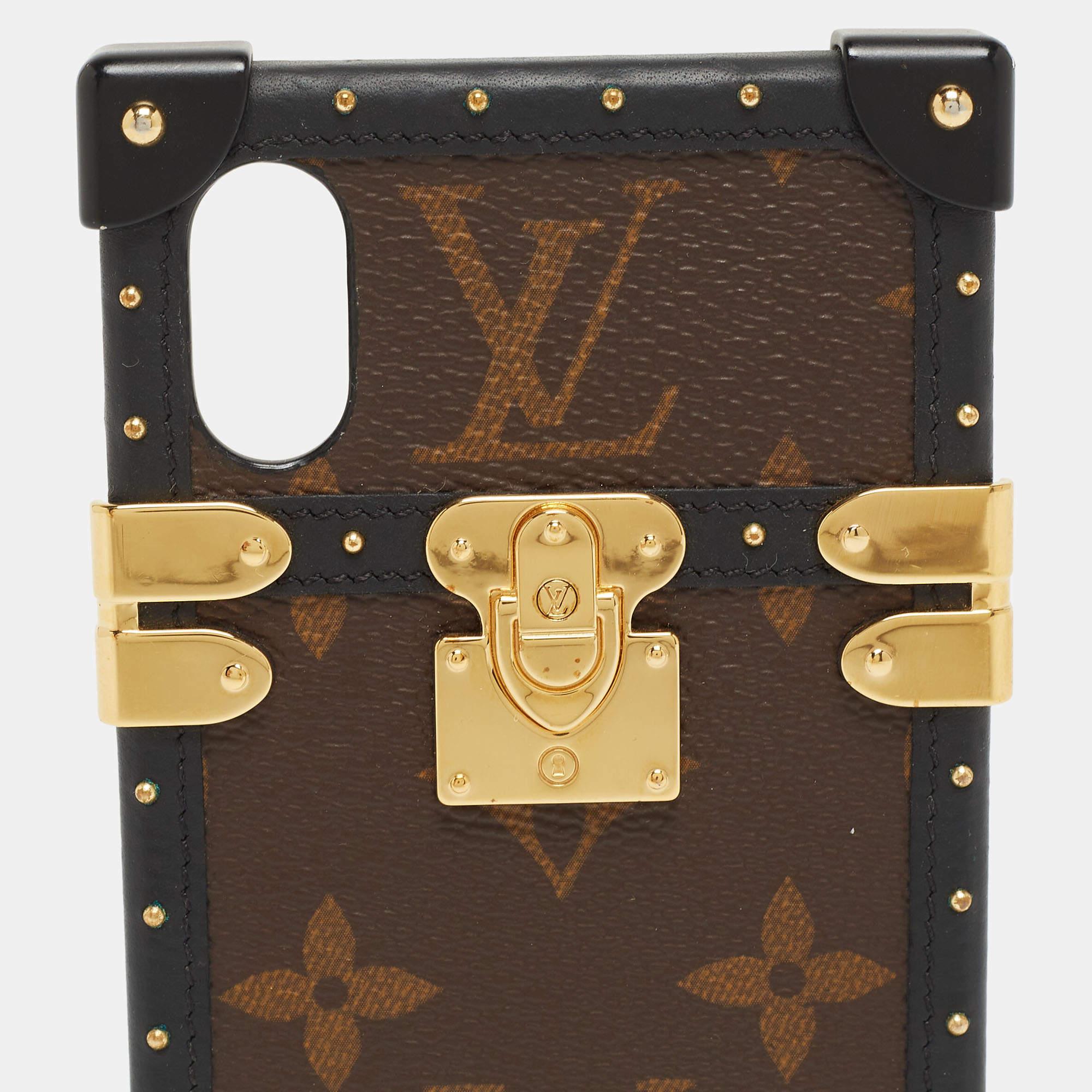 Louis Vuitton iPhone X/XS Etui mit Monogramm aus Segeltuch und Auge-Trunk-Monogramm im Zustand „Gut“ im Angebot in Dubai, Al Qouz 2