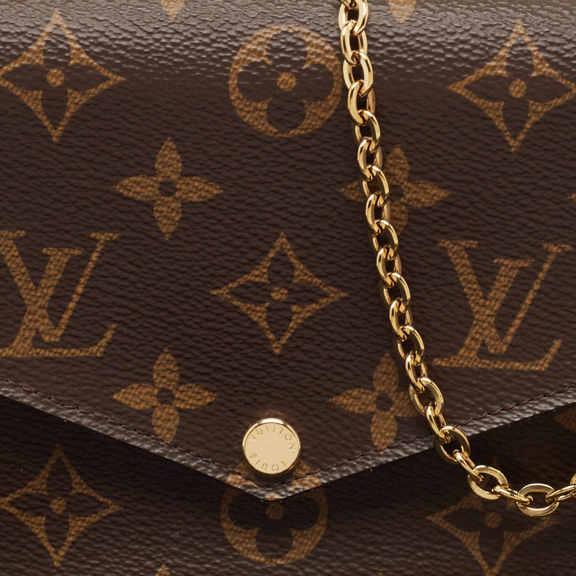 Louis Vuitton Monogram Canvas Felicie Pochette Bag In Excellent Condition In Dubai, Al Qouz 2