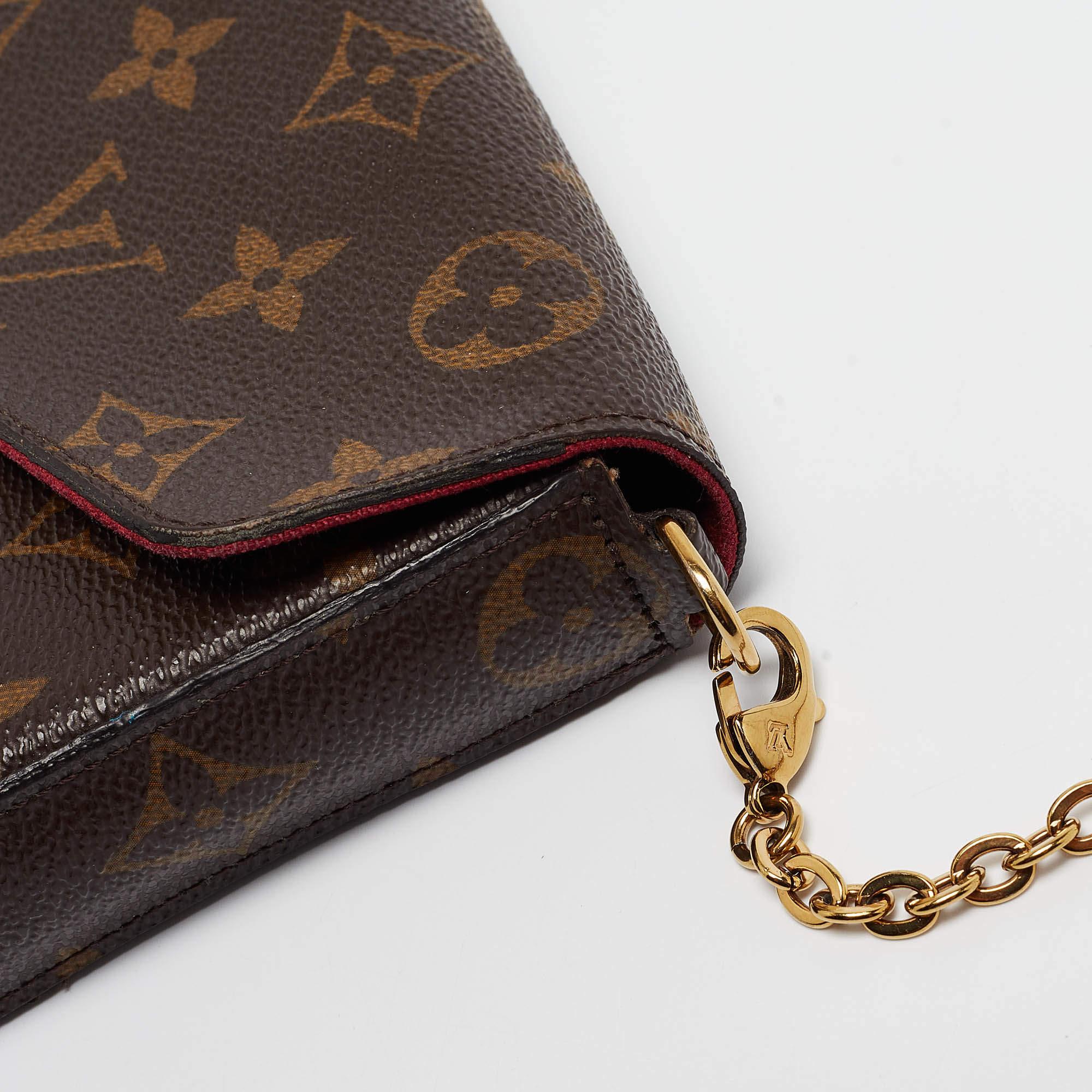 Borsa Louis Vuitton Monogram Canvas Felicie Pochette in vendita 2