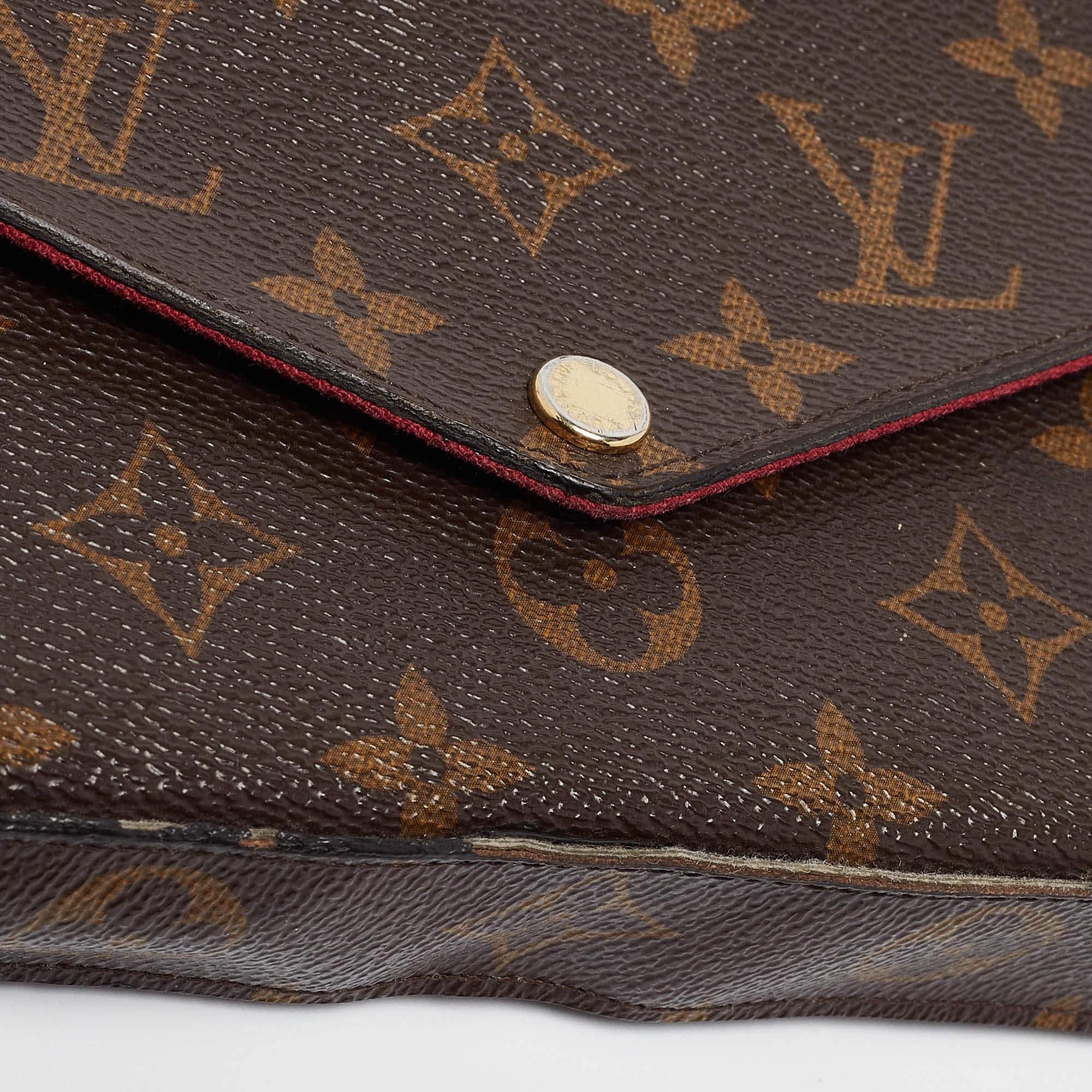 Borsa Louis Vuitton Monogram Canvas Felicie Pochette in vendita 3