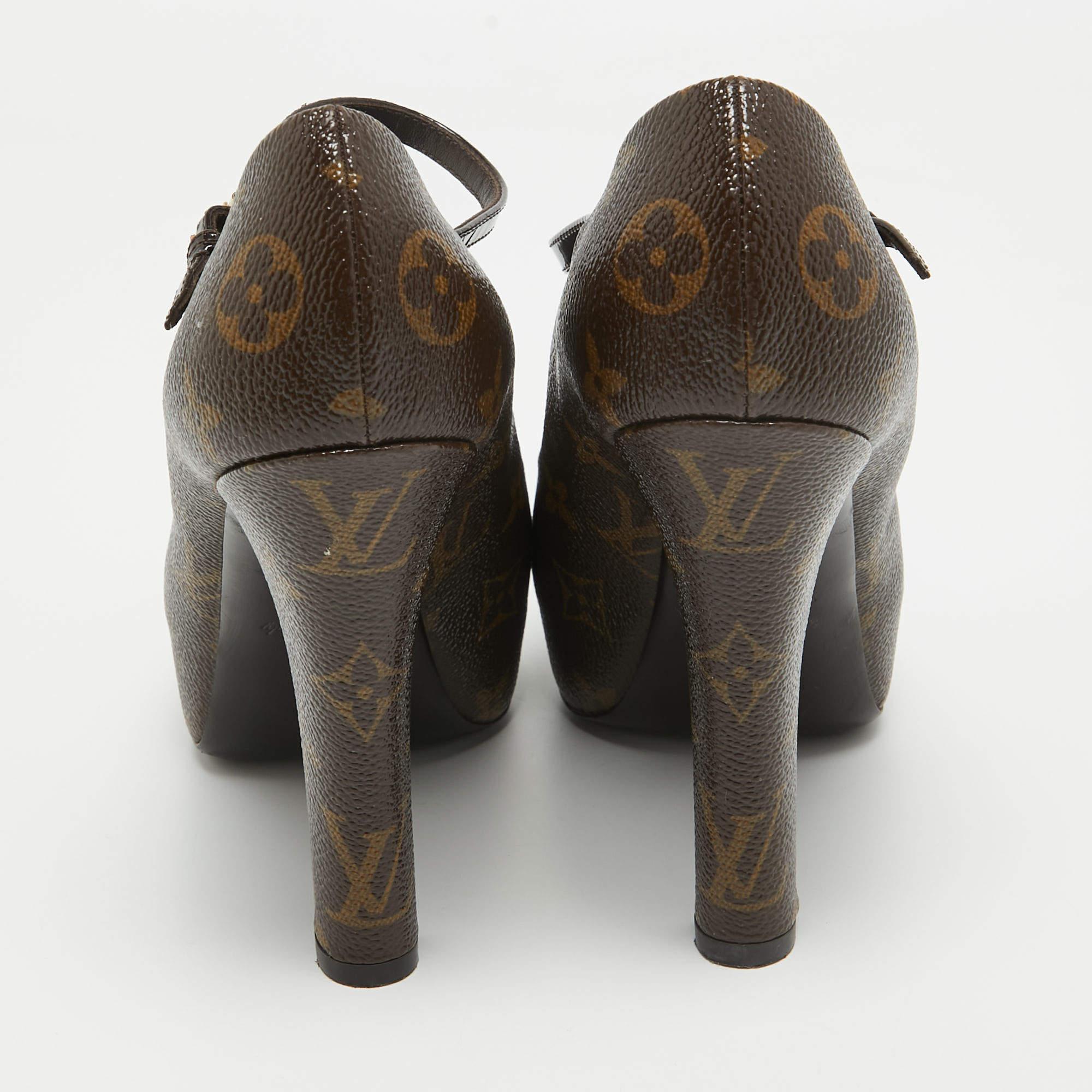 Louis Vuitton Monogram Canvas Fetish Vanity Platform Pumps 37.5 1