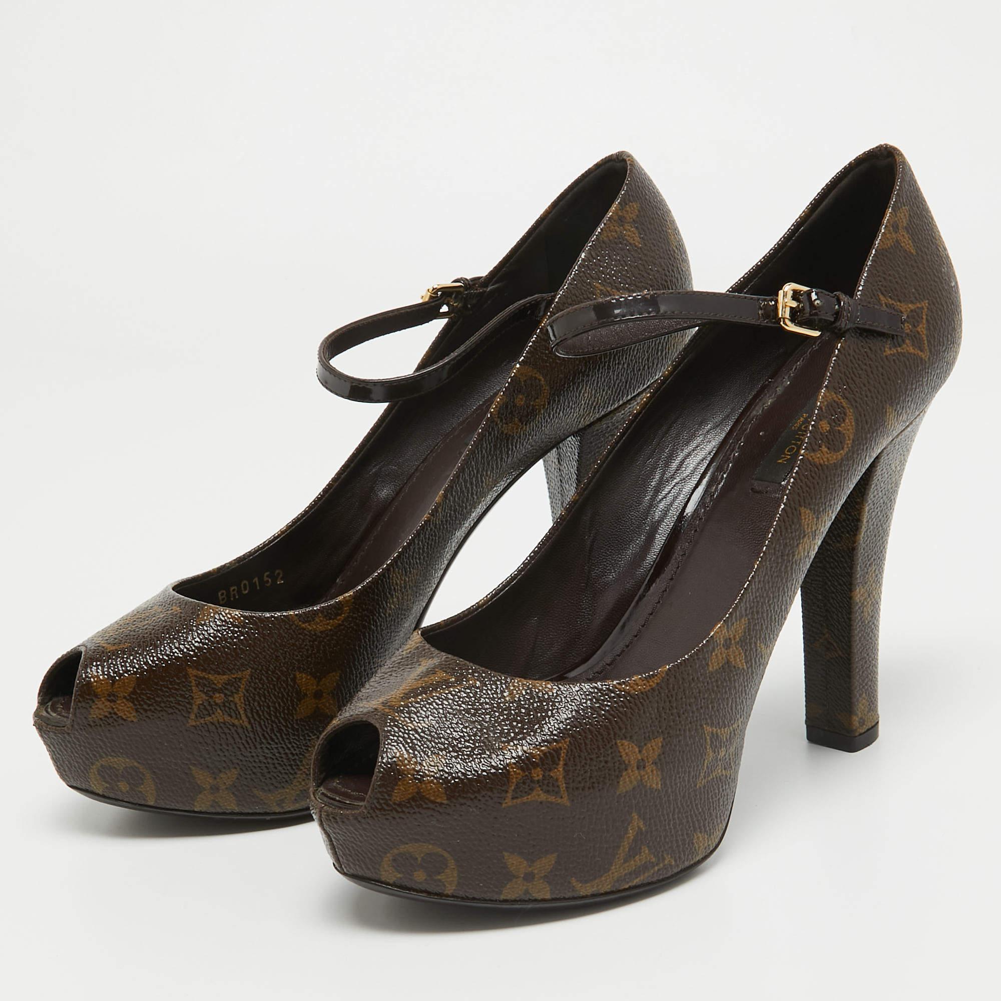 Louis Vuitton Monogram Canvas Fetish Vanity Platform Pumps 37.5 4