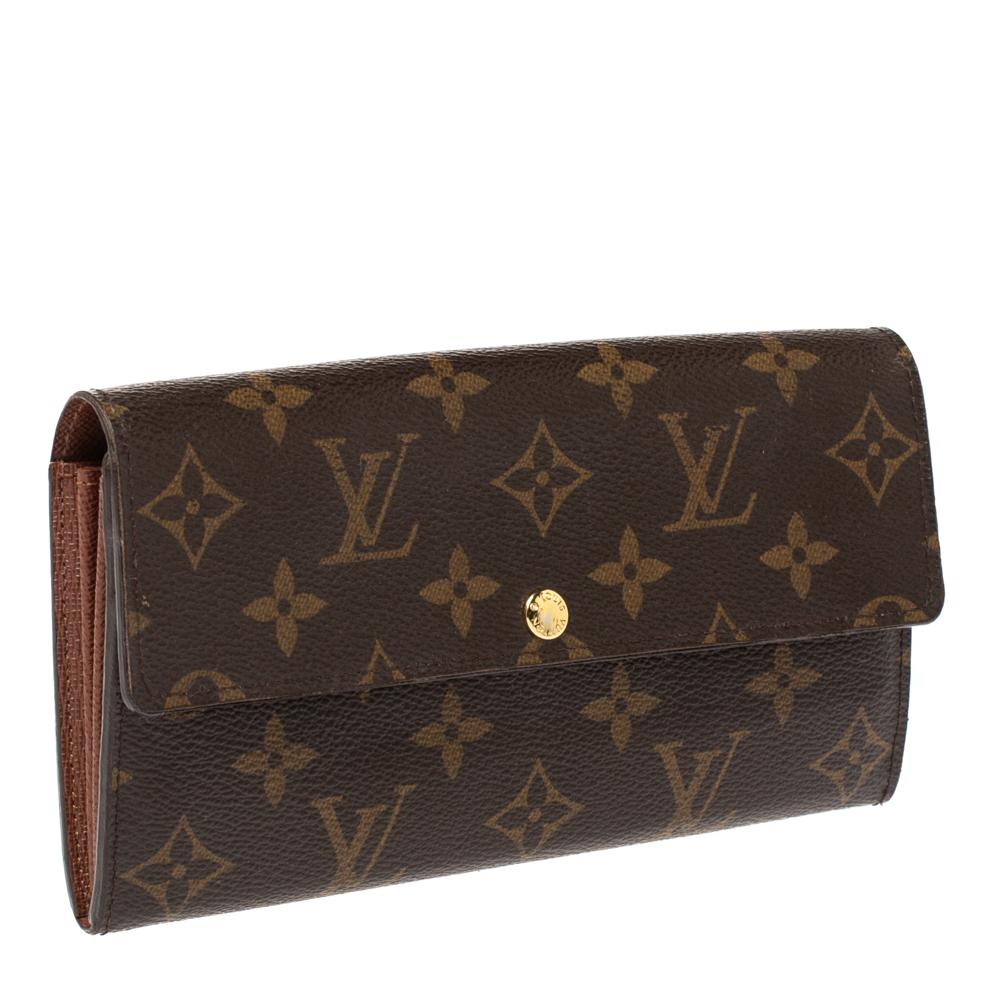 Black Louis Vuitton Monogram Canvas Flap Continental Wallet