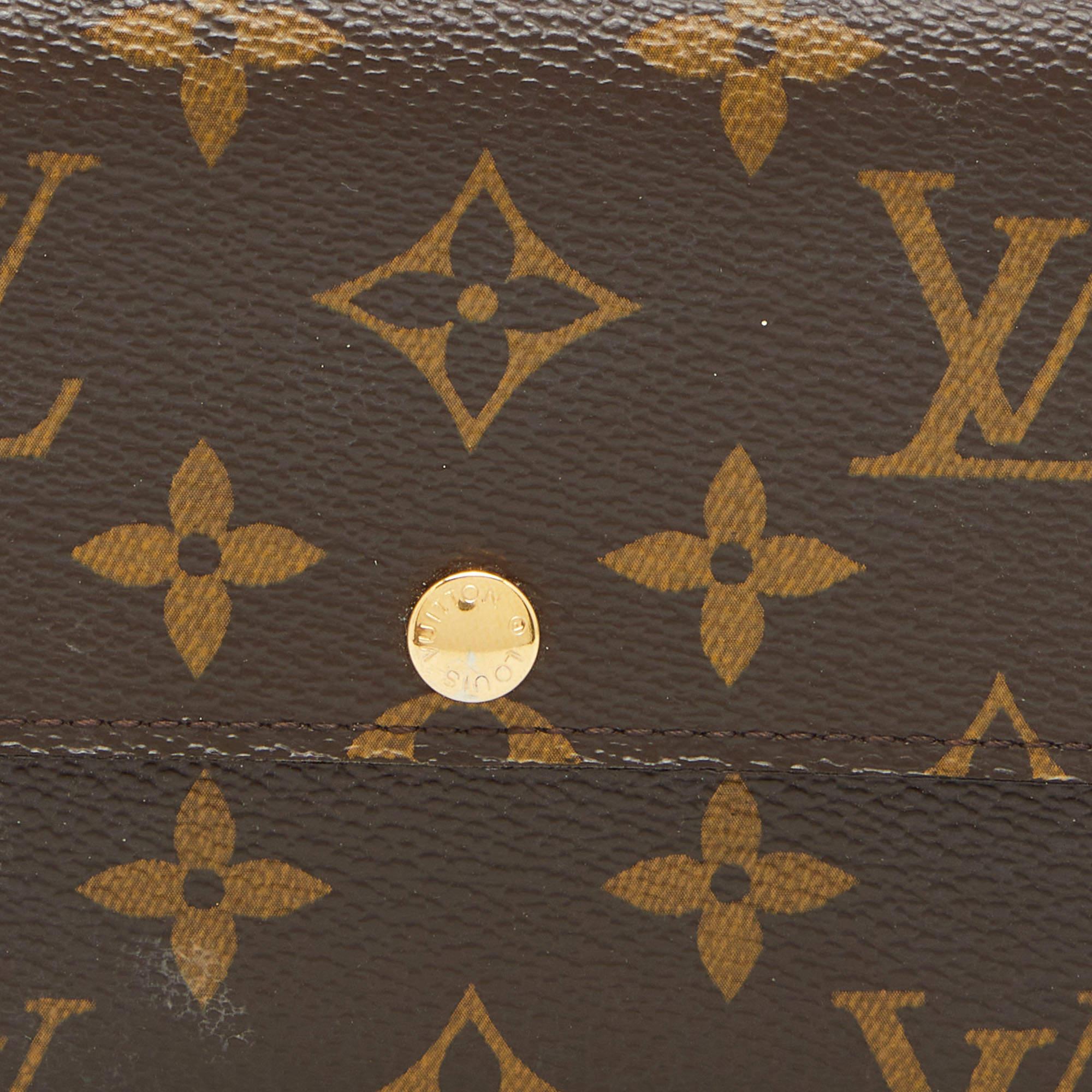 Women's Louis Vuitton Monogram Canvas Fleuri Sarah Wallet