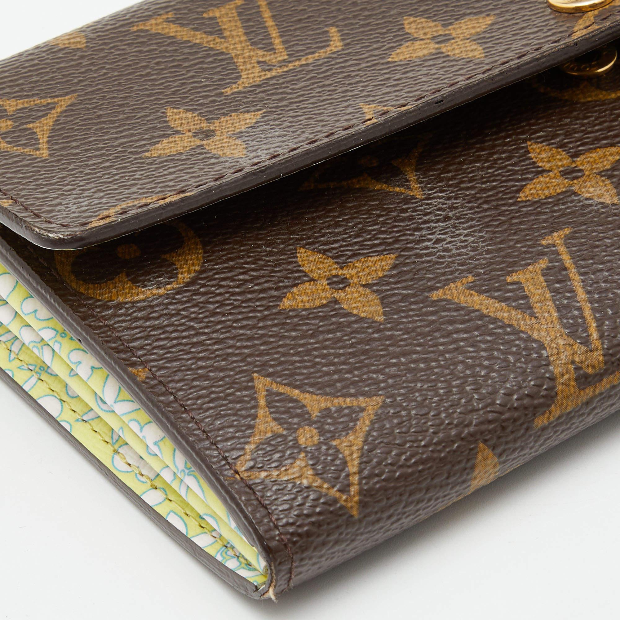 Louis Vuitton Monogram Canvas Fleuri Sarah Wallet 2