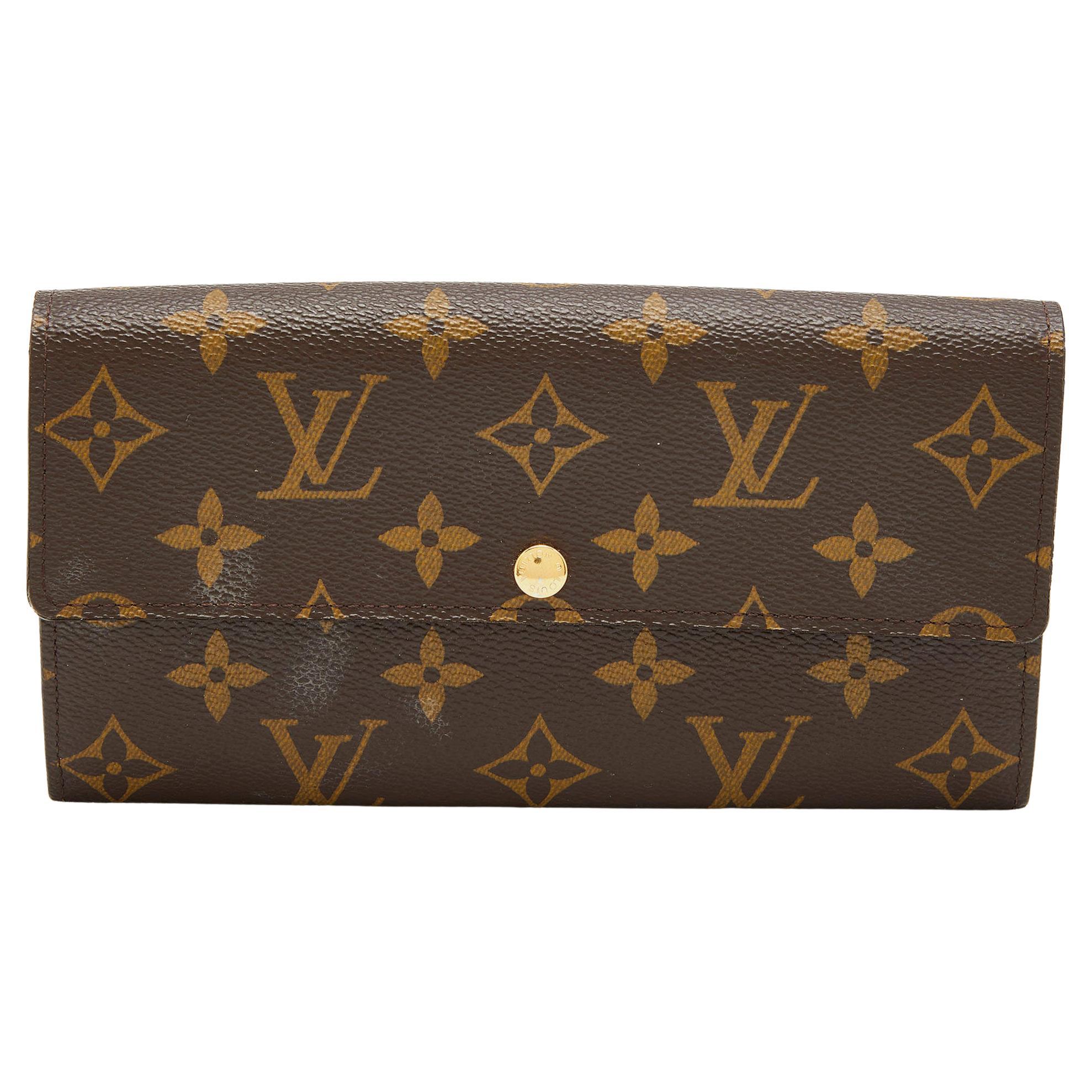 Louis Vuitton Monogram Vernis Mat Gold Sarah Porte Tresor Long Wallet  3LK0110 For Sale at 1stDibs
