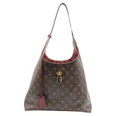 Borsa Louis Vuitton Monogram Canvas Flower Hobo Bordeaux