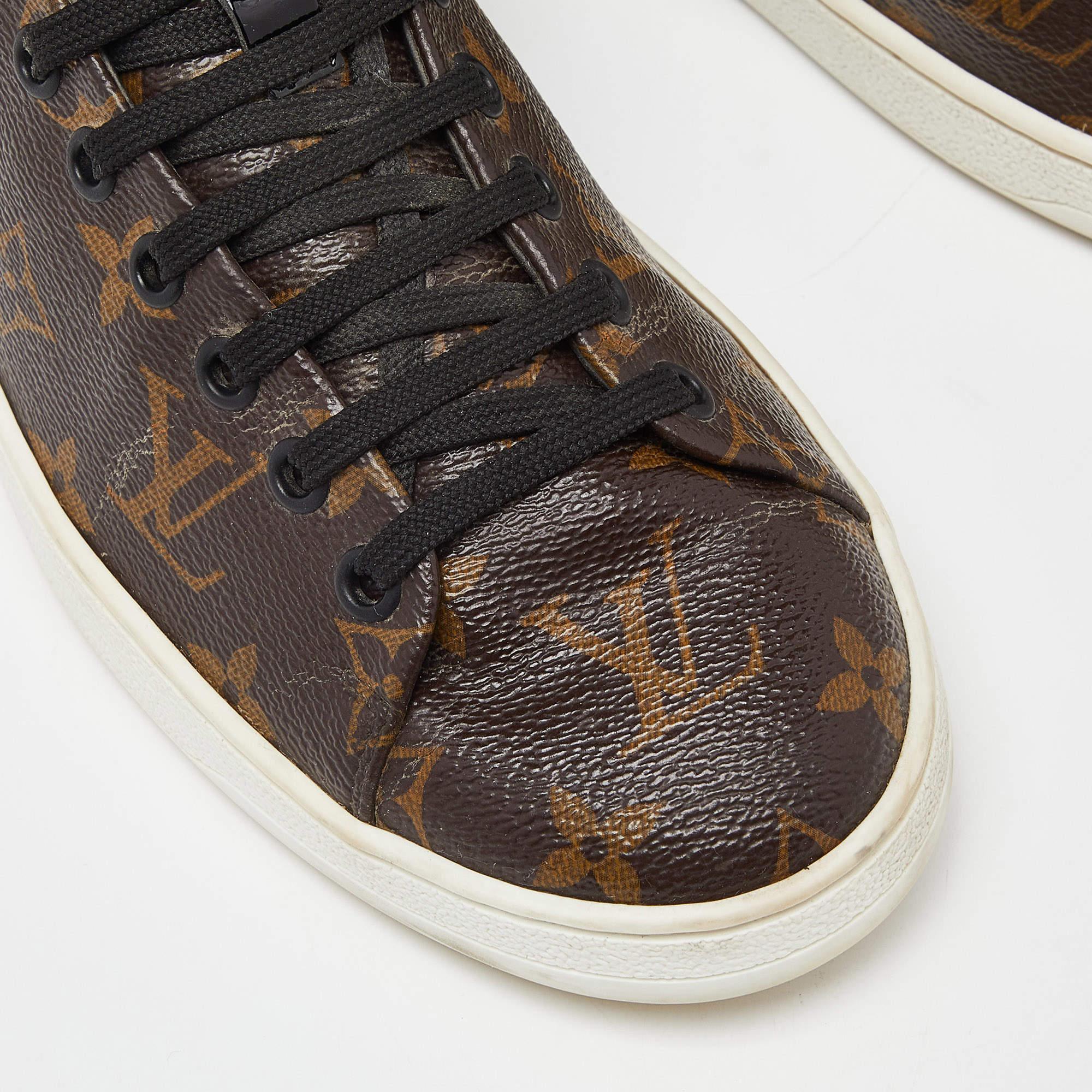 Women's Louis Vuitton Monogram Canvas Frontrow Sneakers Size 38.5