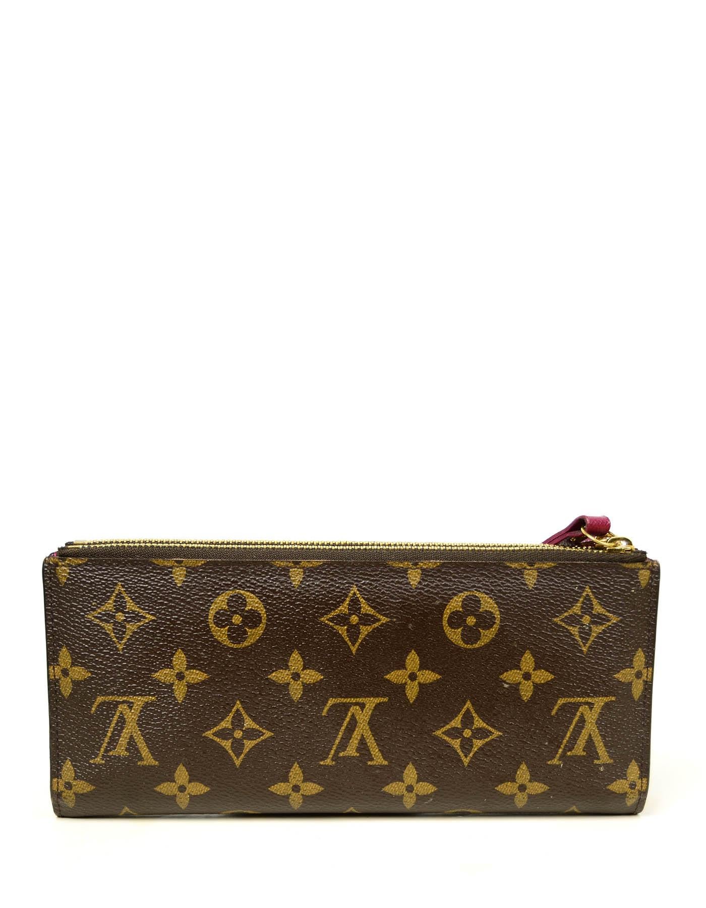 Louis Vuitton Monogramm Canvas Fuchsia Adele Geldbörse (Braun)