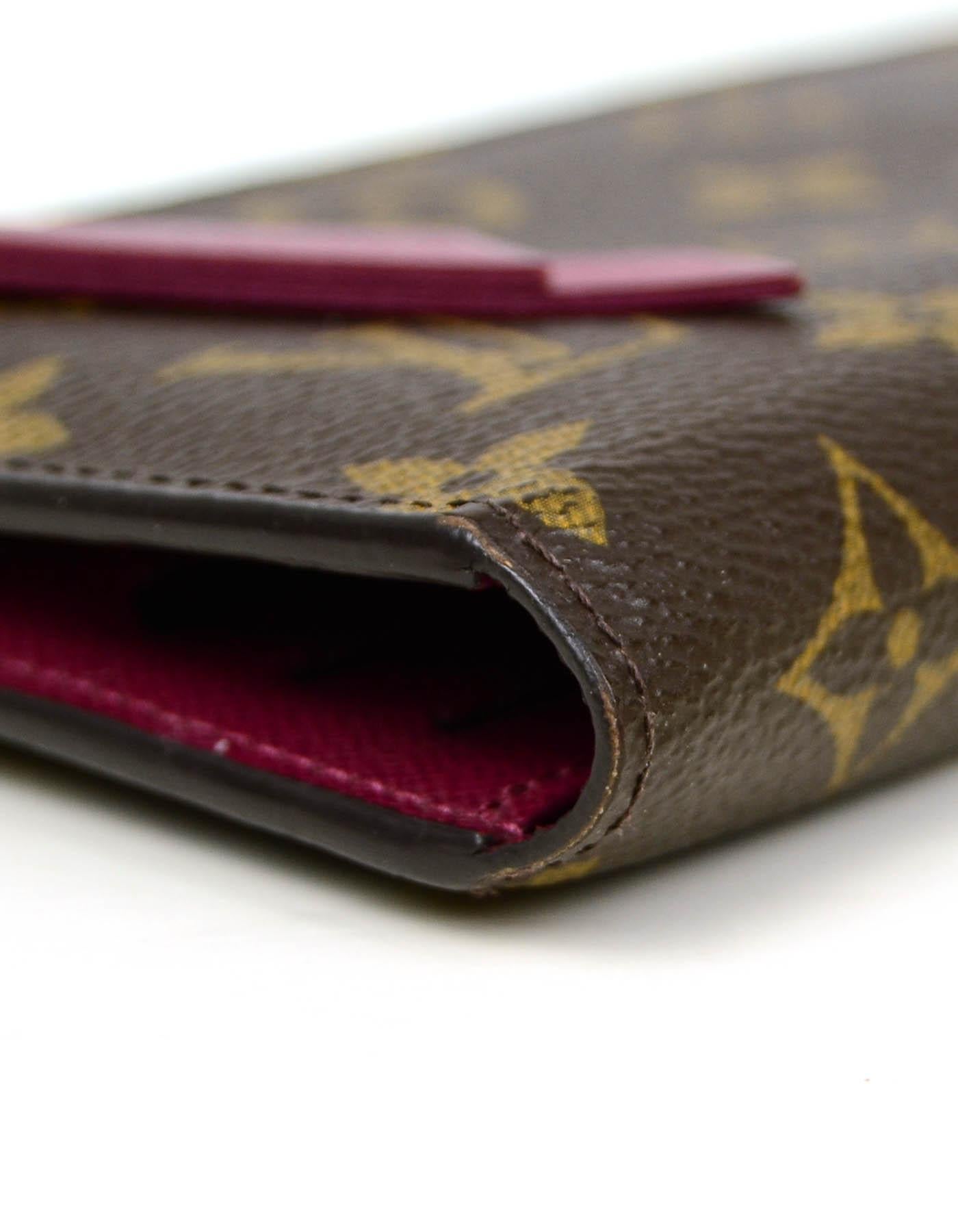 Louis Vuitton Monogramm Canvas Fuchsia Adele Geldbörse Damen