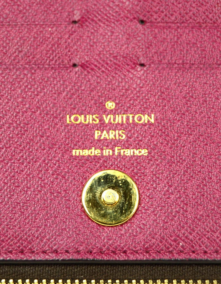 Louis Vuitton Wallet Adele Monogram Fuchsia in Toile Canvas with