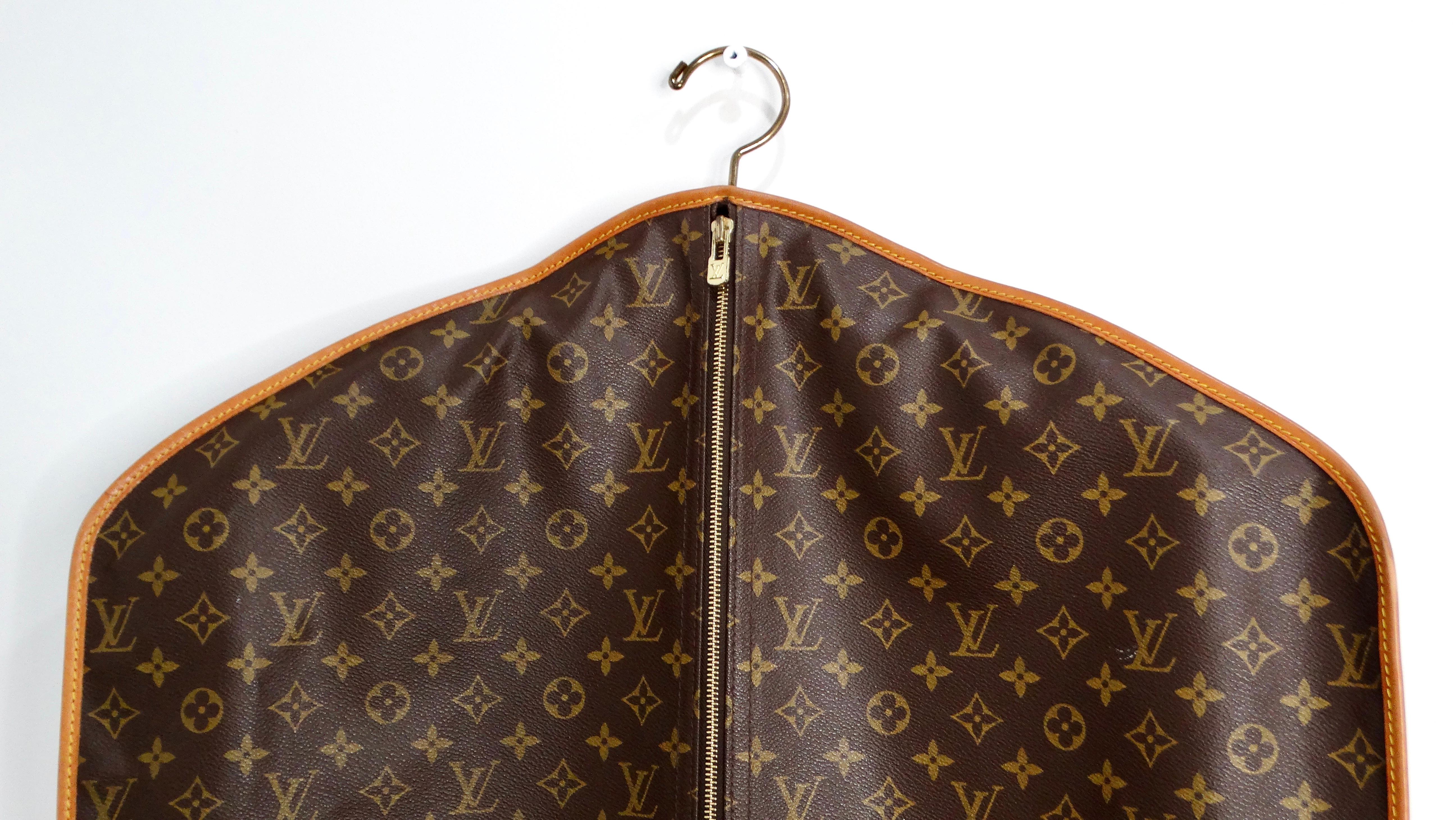 Brown Louis Vuitton Monogram Canvas Garment Bag For Sale