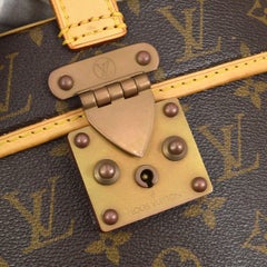 LOUIS VUITTON Monogram Canvas Gold Hardware Travel Hat Storage Box