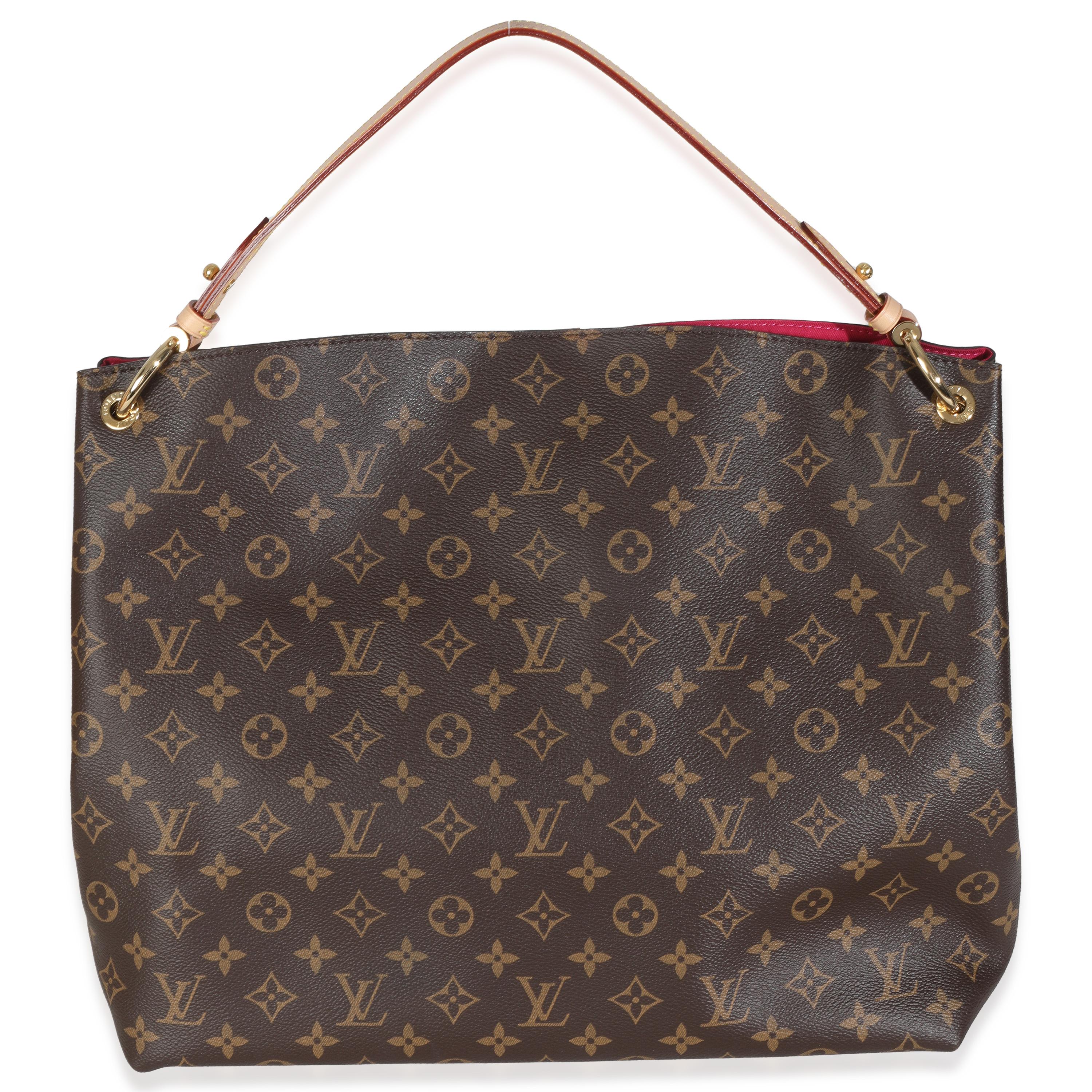 Listing Title: Louis Vuitton Monogram Canvas Graceful MM
SKU: 147351
MSRP: 2160.00 USD
Condition: Pre-owned 
Condition Description: Unveiled in the Fall/Winter collection, the Graceful bag from Louis Vuitton is your slouchy alternative to the
