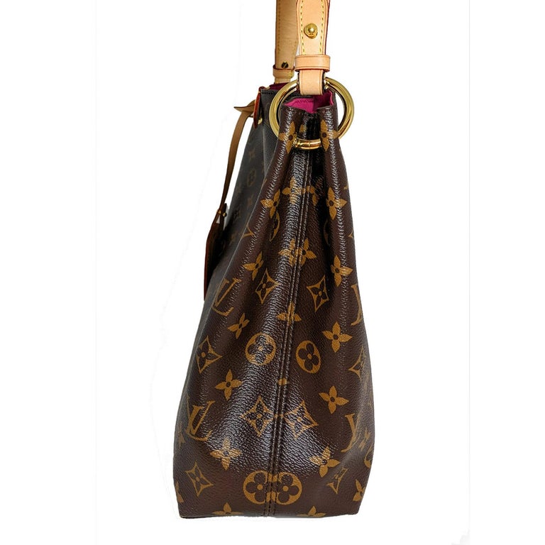 Black Louis Vuitton Monogram Canvas Graceful PM Hobo Bag