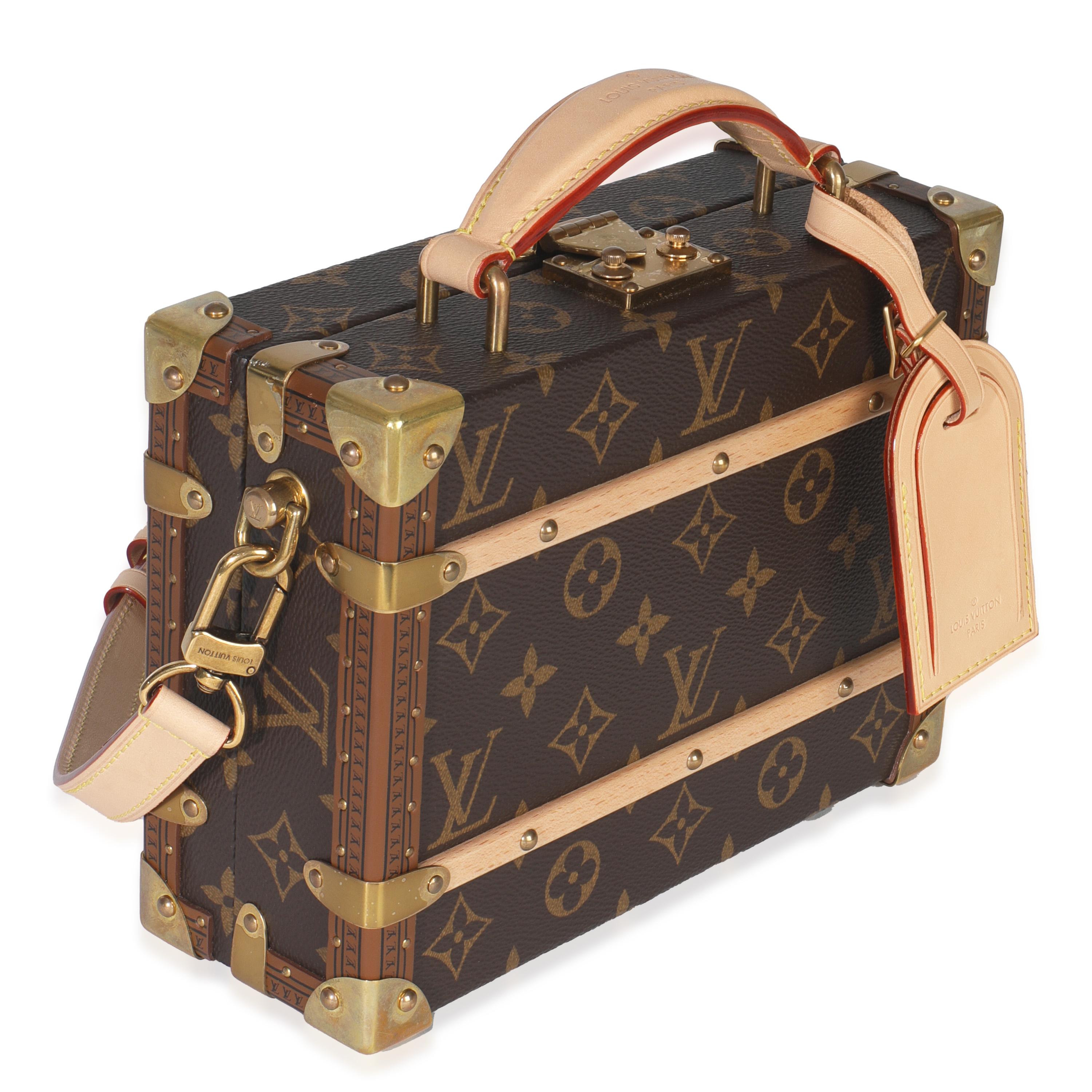 Louis Vuitton Monogram Canvas Handle Trunk (Braun) im Angebot