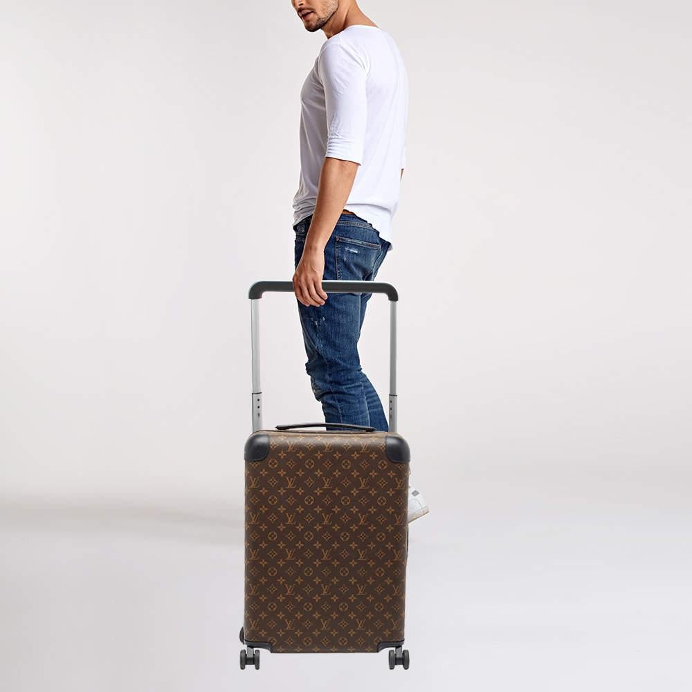 Taking Louis Vuitton's legendary art of travel elegantly forward, this suitcase, crafted from signature materials, flaunts traditional craftsmanship and an innovative, modern design. Lightweight, robust, and ultra-mobile, it glides along smoothly on
