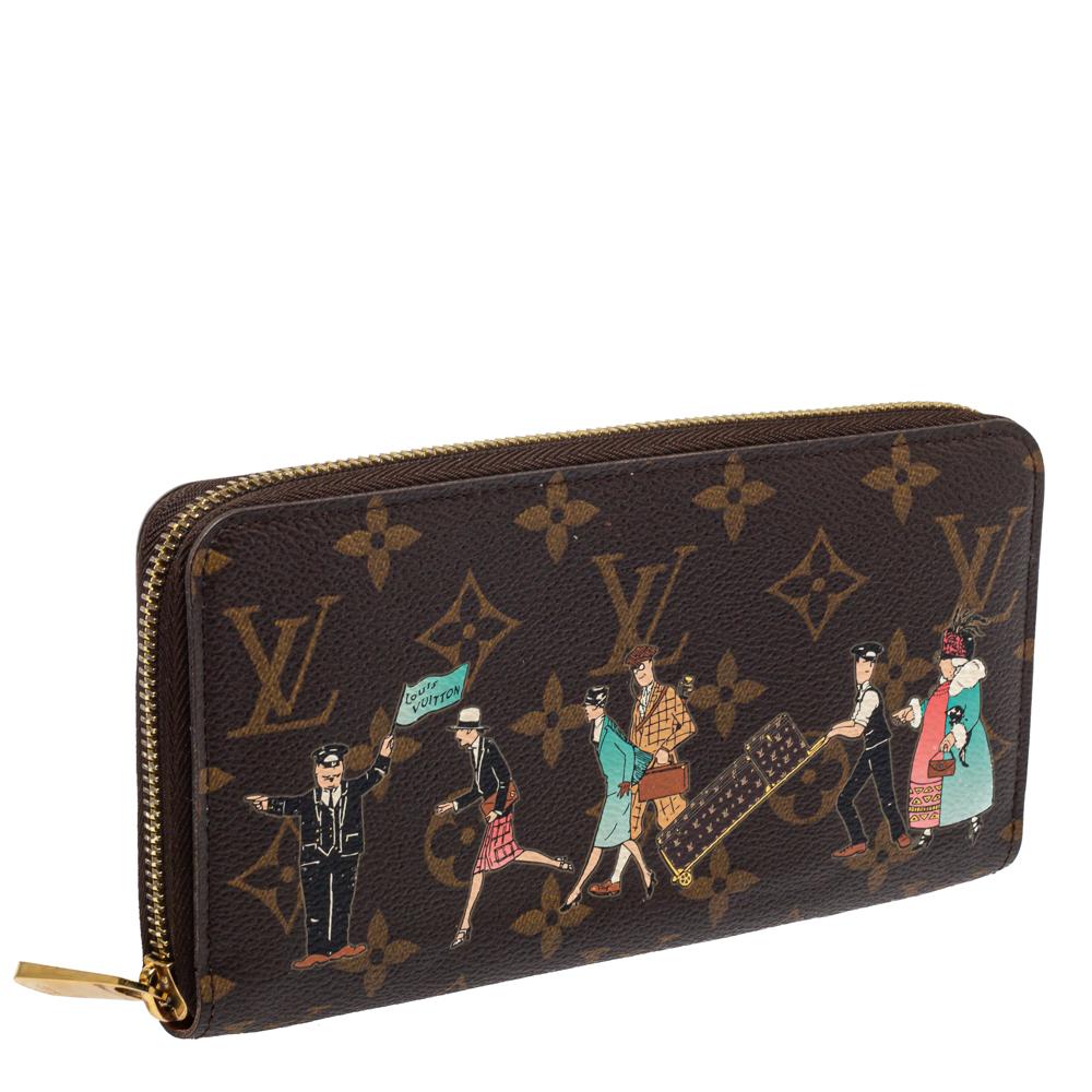 Black Louis Vuitton Monogram Canvas Illustre Zippy Wallet