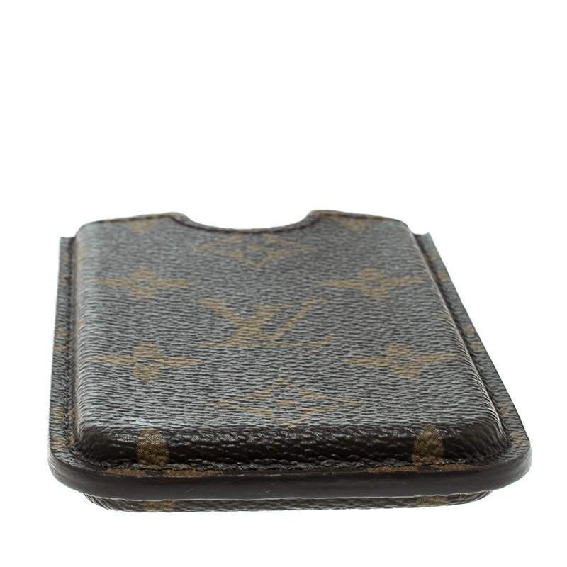 Nero Cover rigida per iPhone 4 in tela Monogram di Louis Vuitton